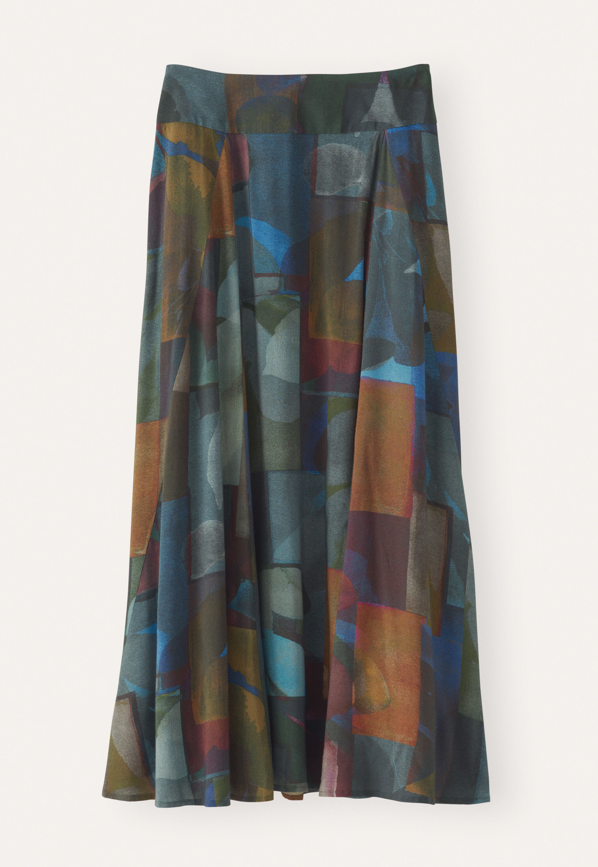 Long godet skirt