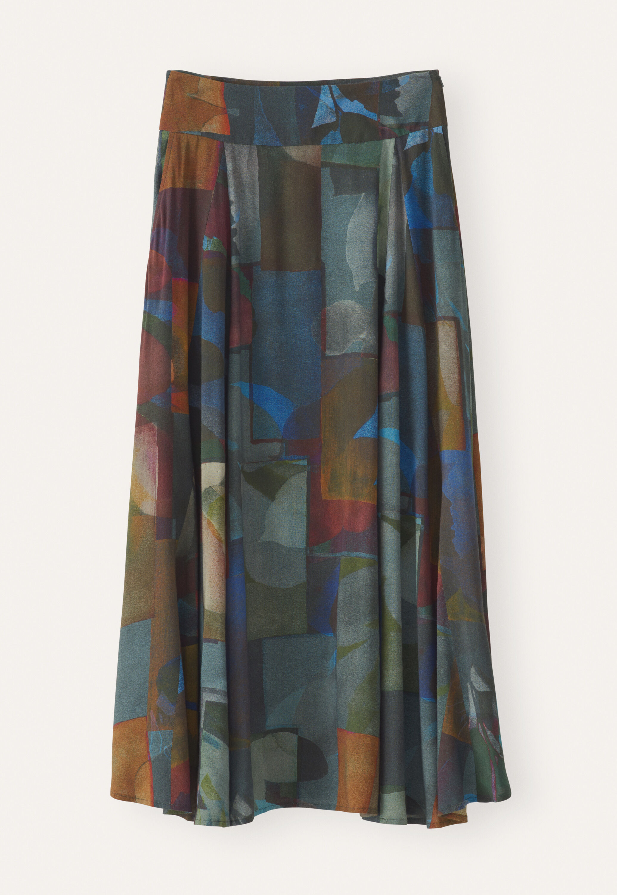Long godet skirt