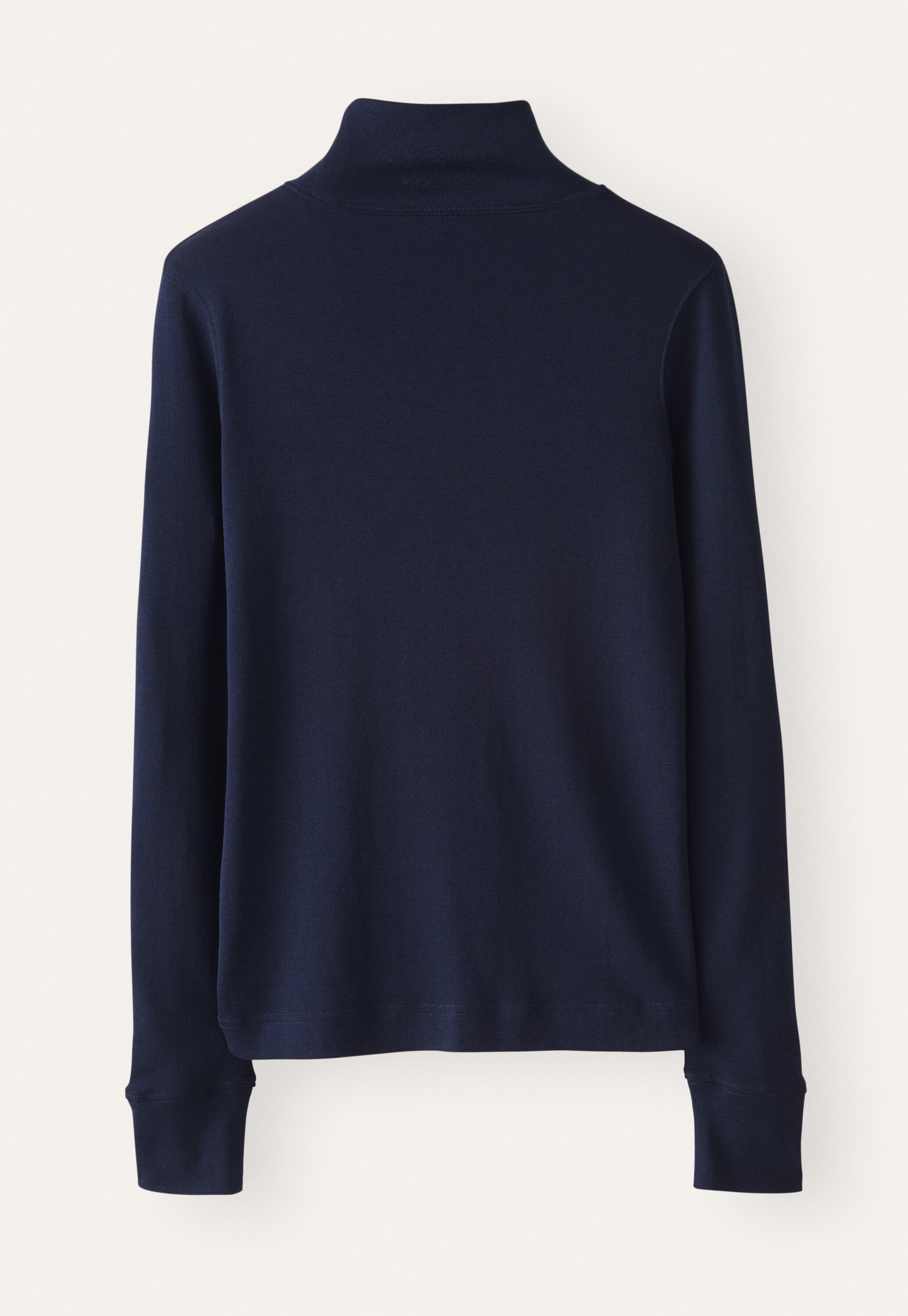 high-neck jersey top, Midnight, large