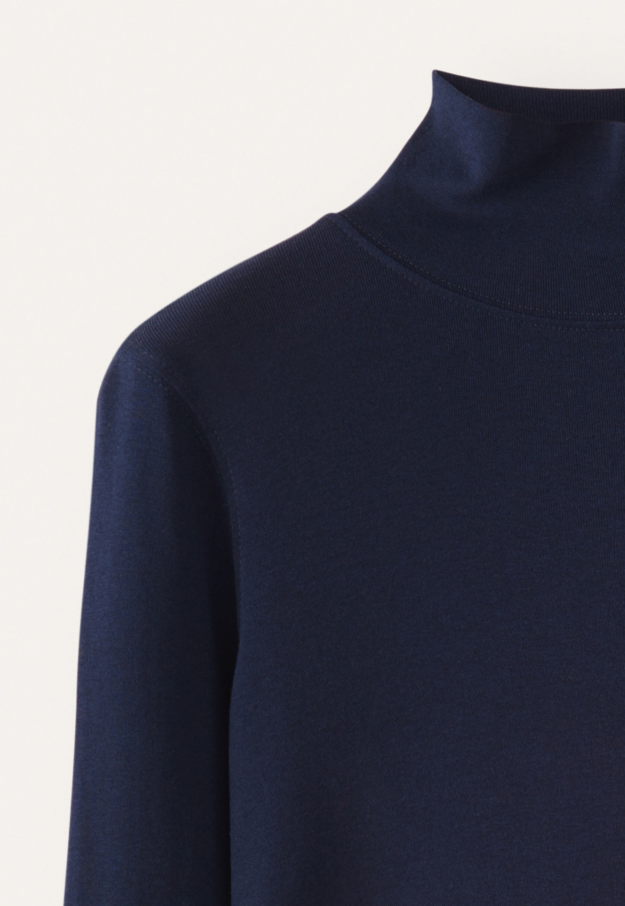 high-neck jersey top, Midnight, large