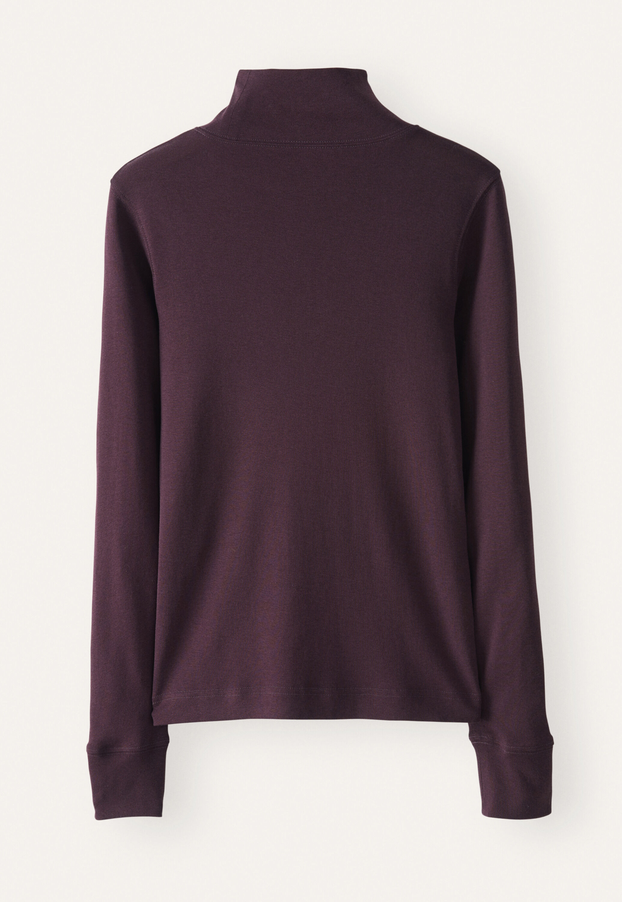 high-neck jersey top, Blackberry, large