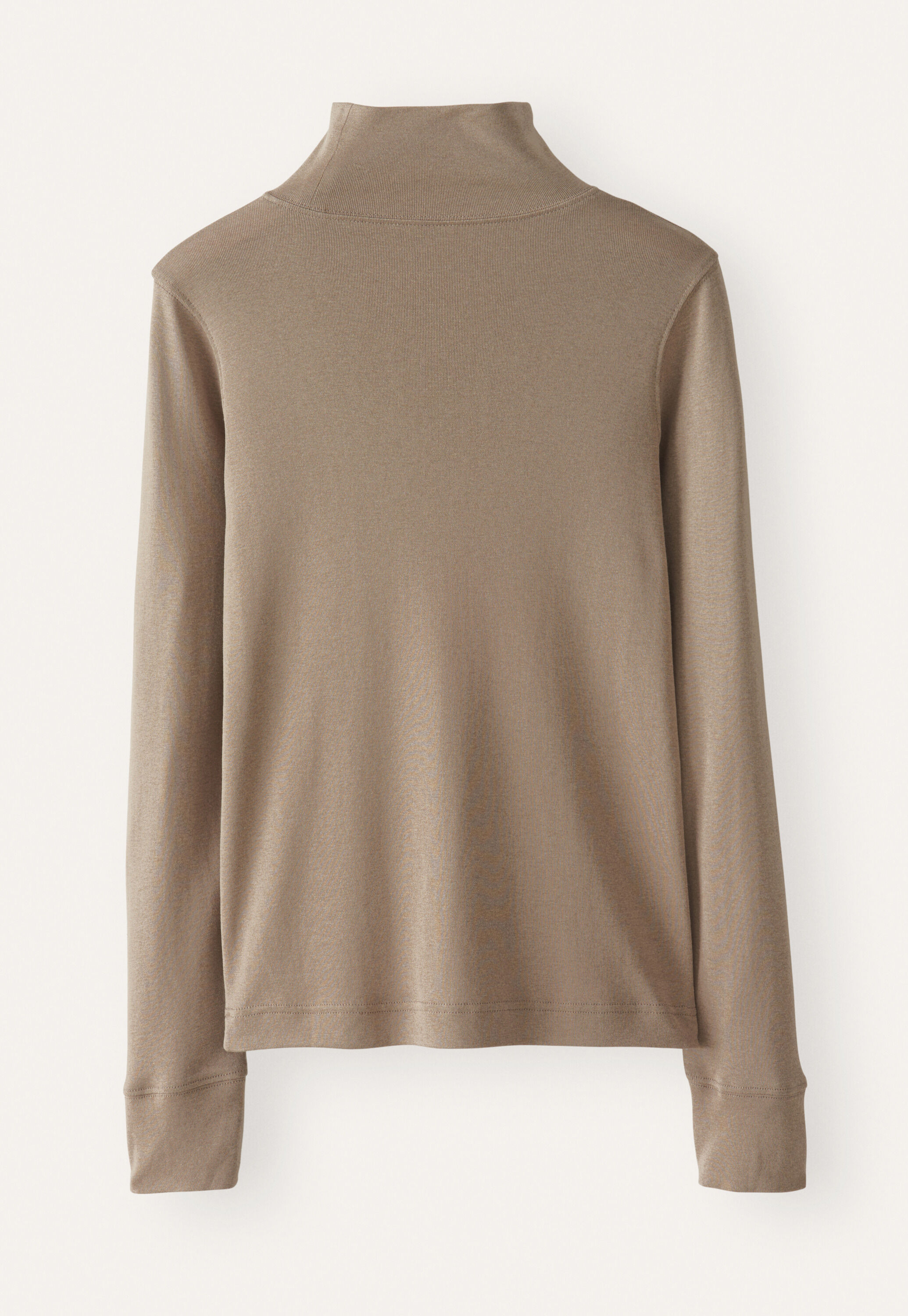high-neck jersey top