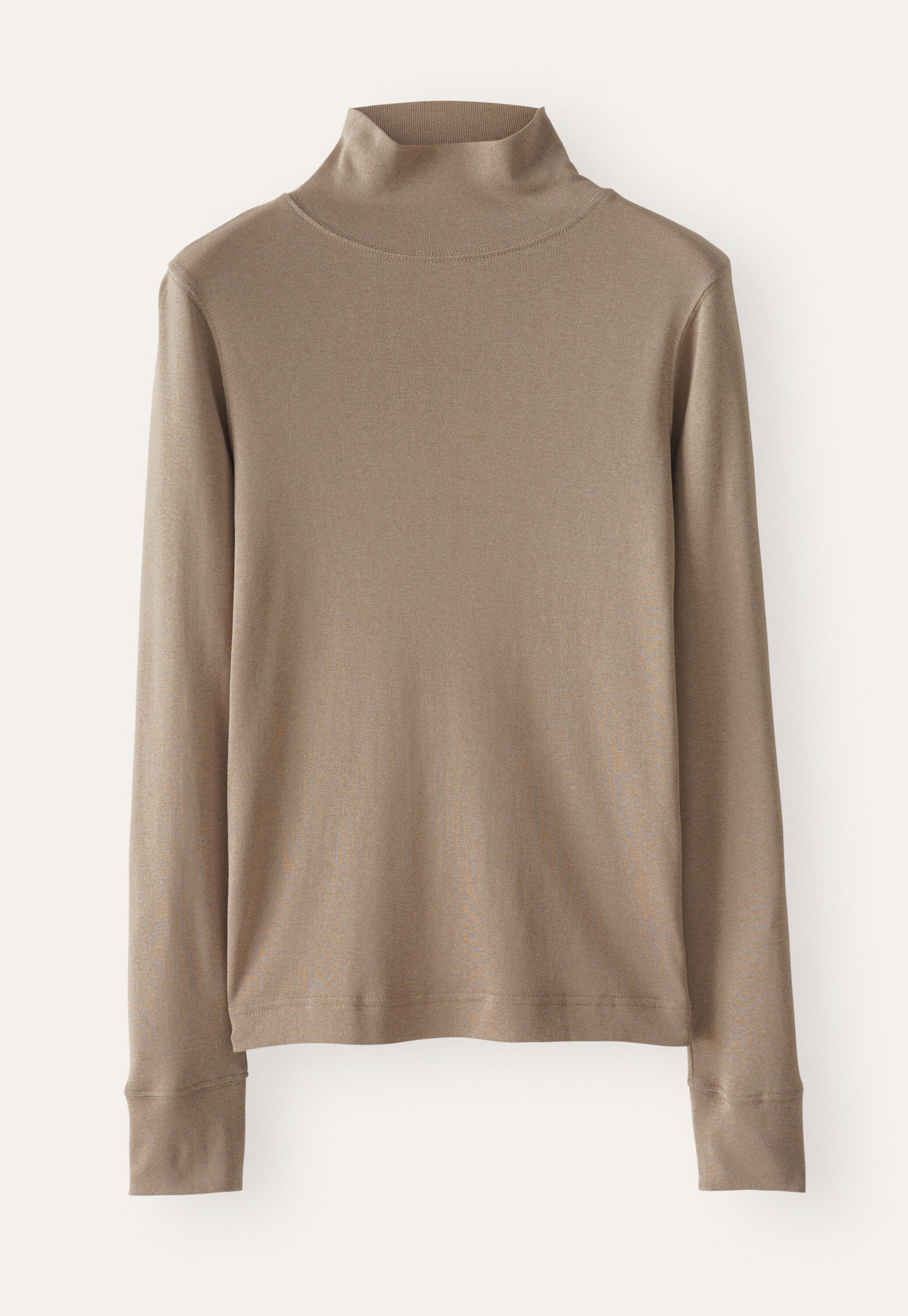 high-neck jersey top