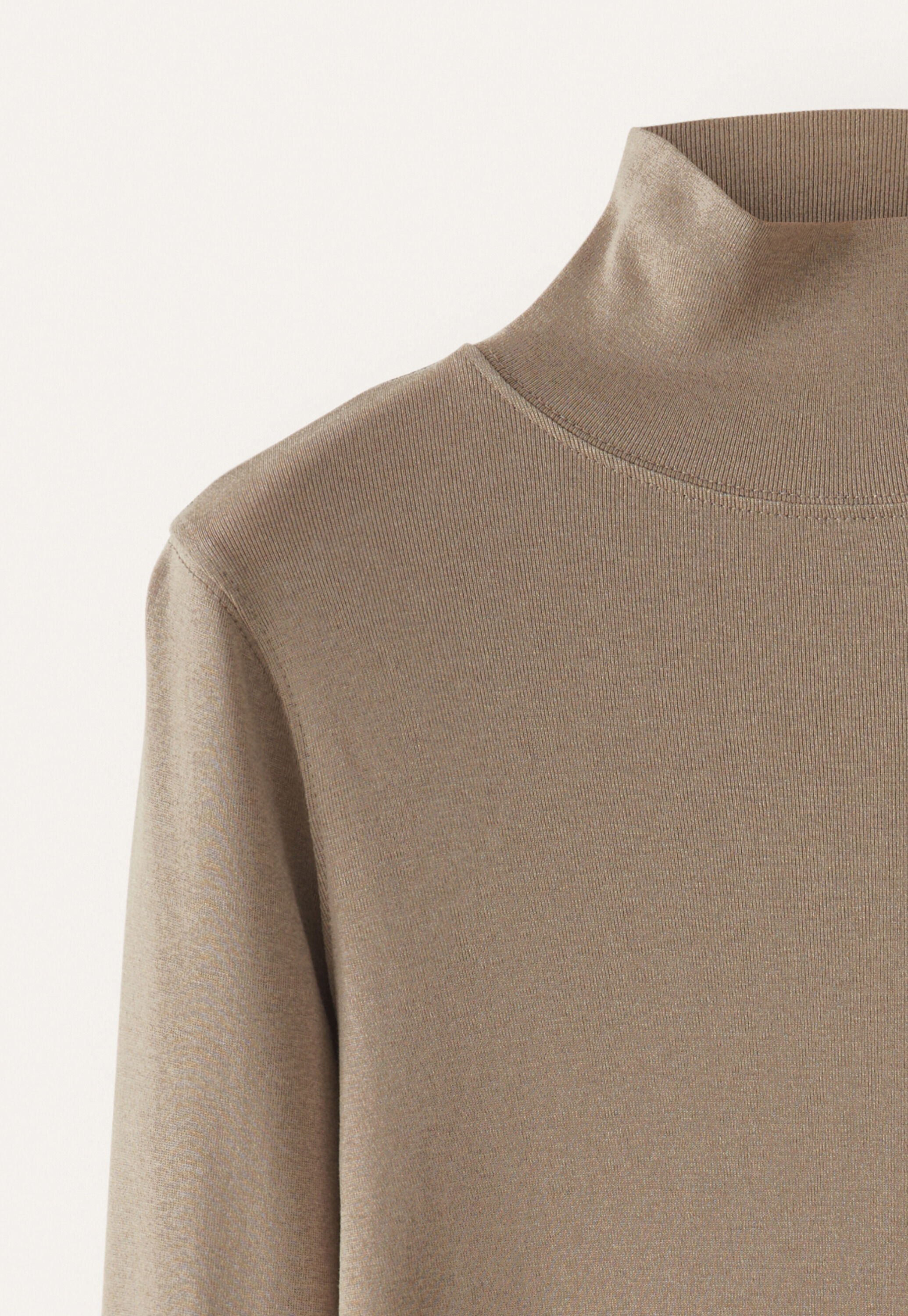 high-neck jersey top