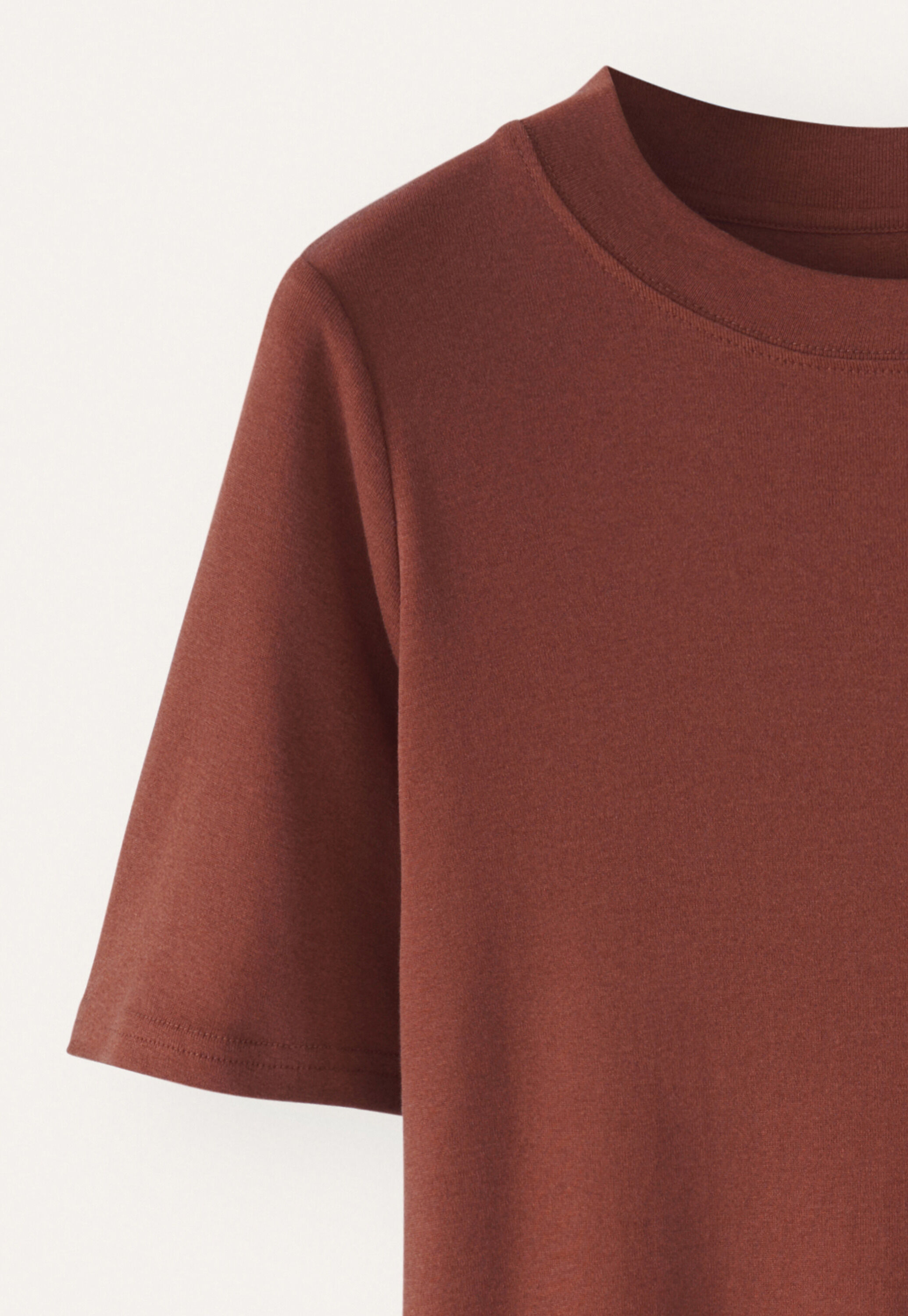 Silk & cotton T-shirt, Dark copper, large