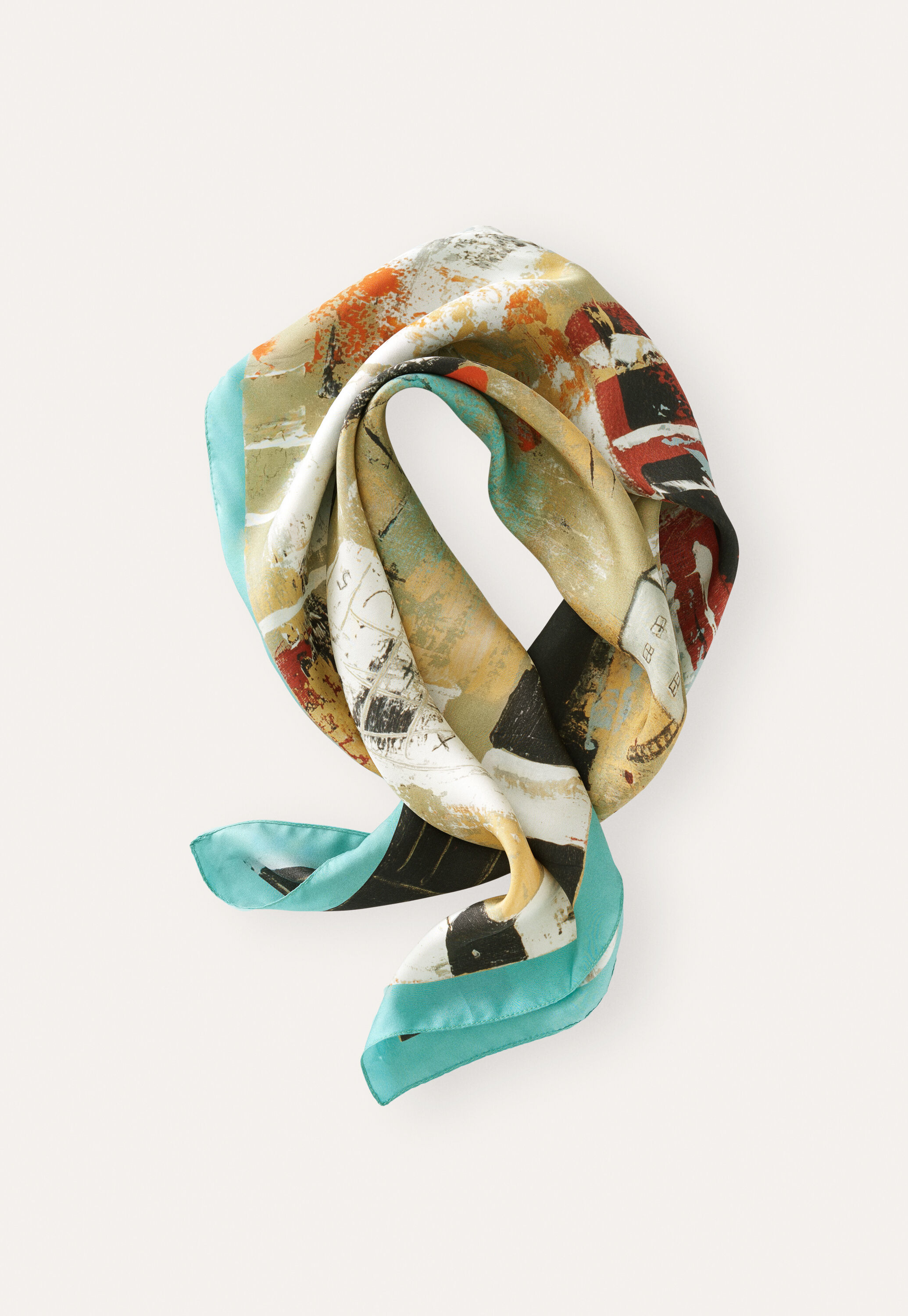 Printed silk scarf