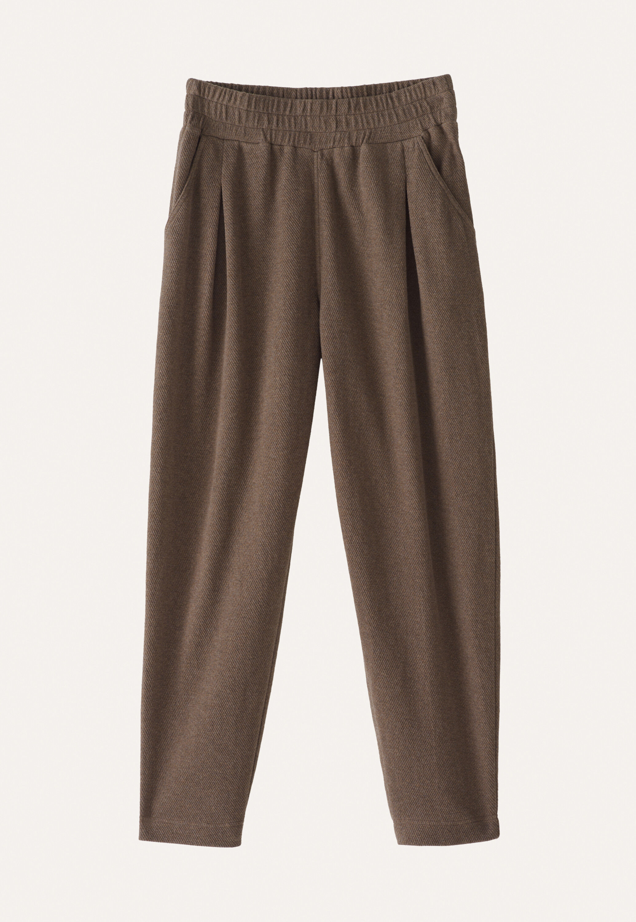 Jersey trousers, Taupe brown, large