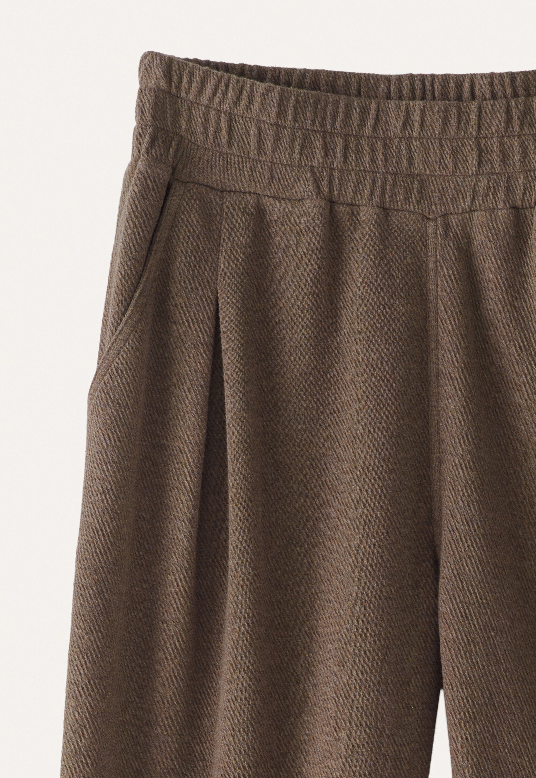 Jersey trousers, Taupe brown, large