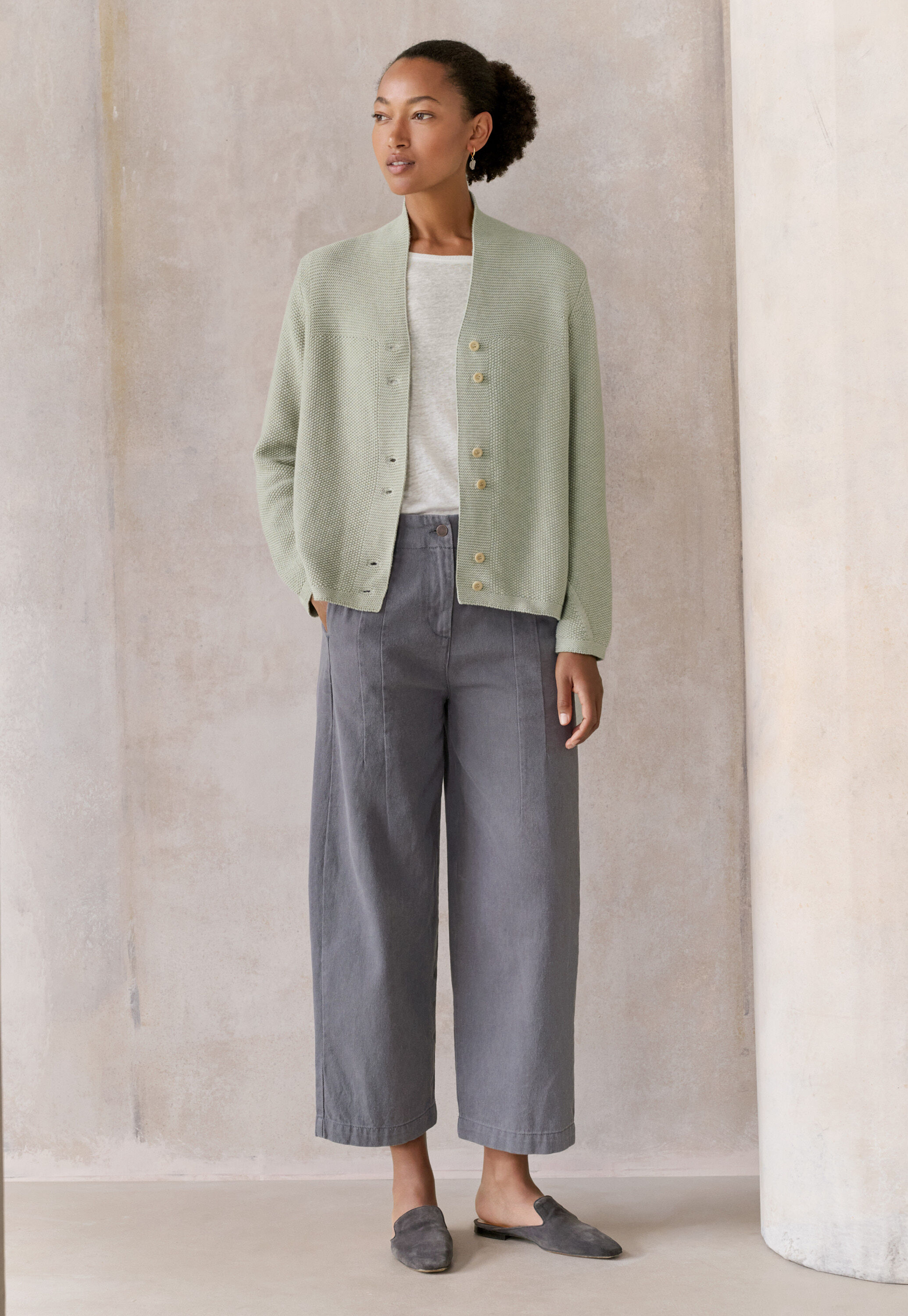 Pleat-front trousers