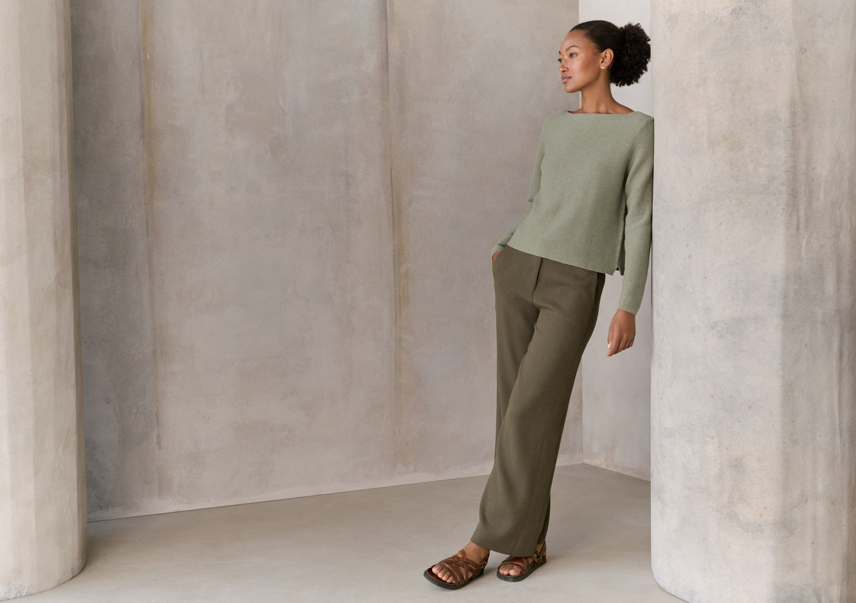Pleat-front trousers