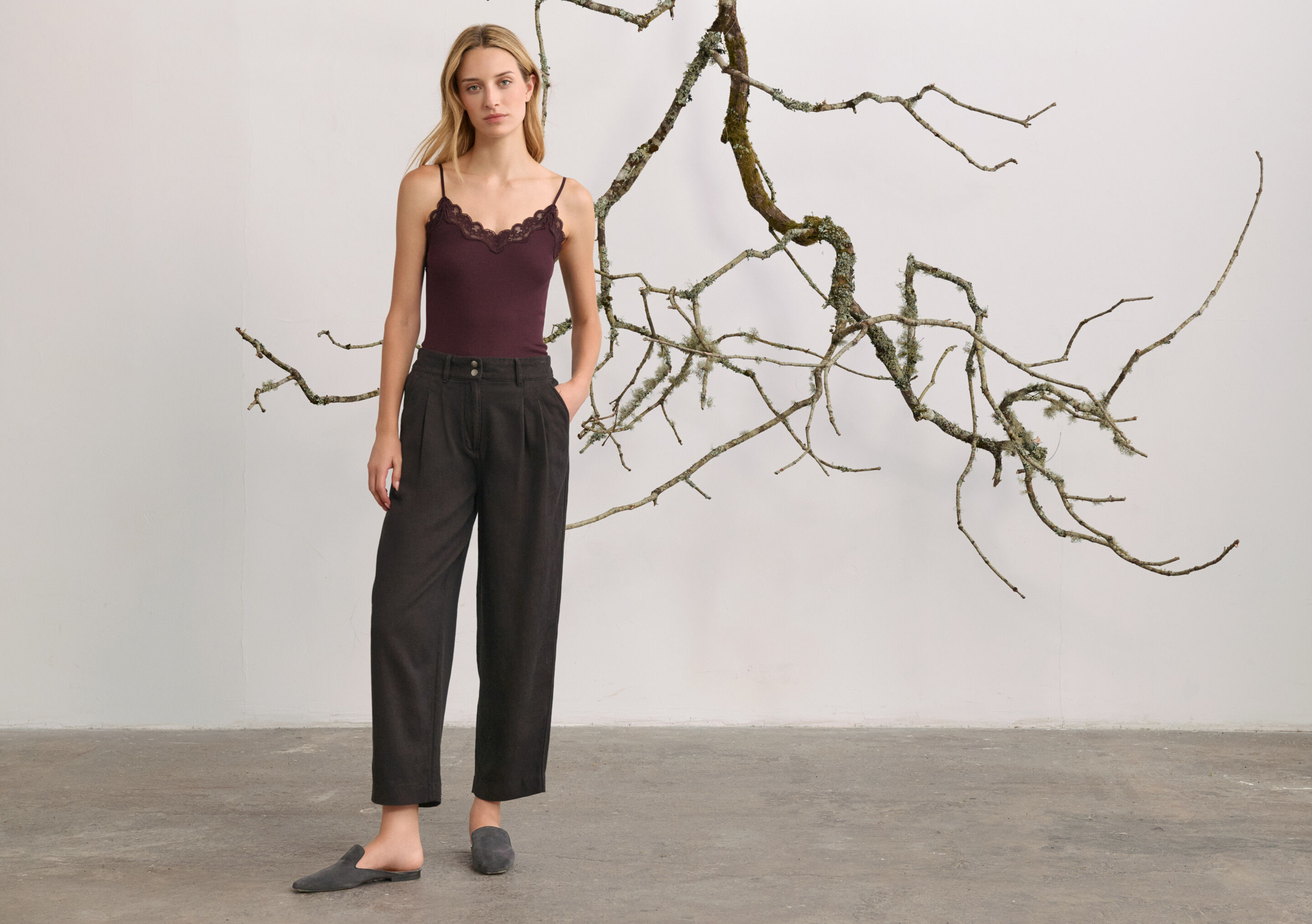 Pleat-front trousers