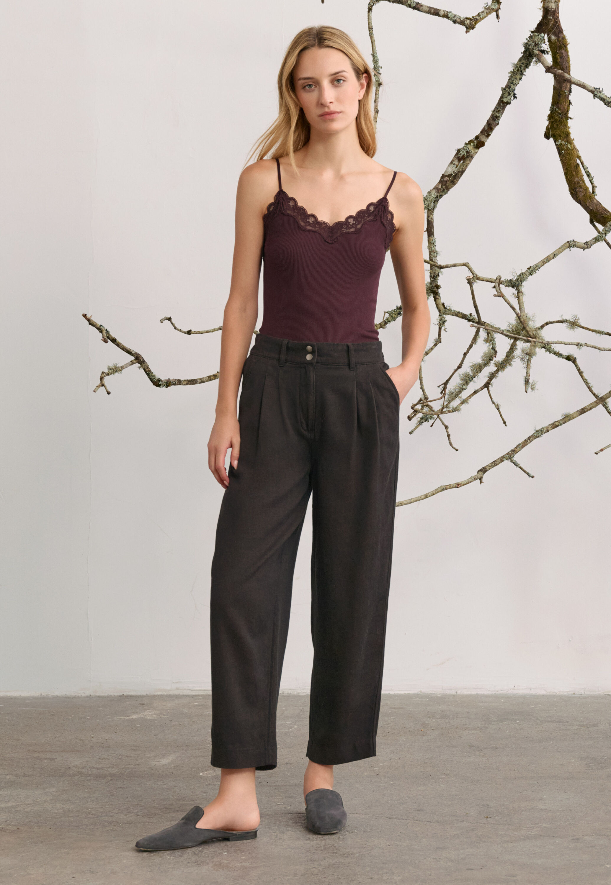 Pleat-front trousers