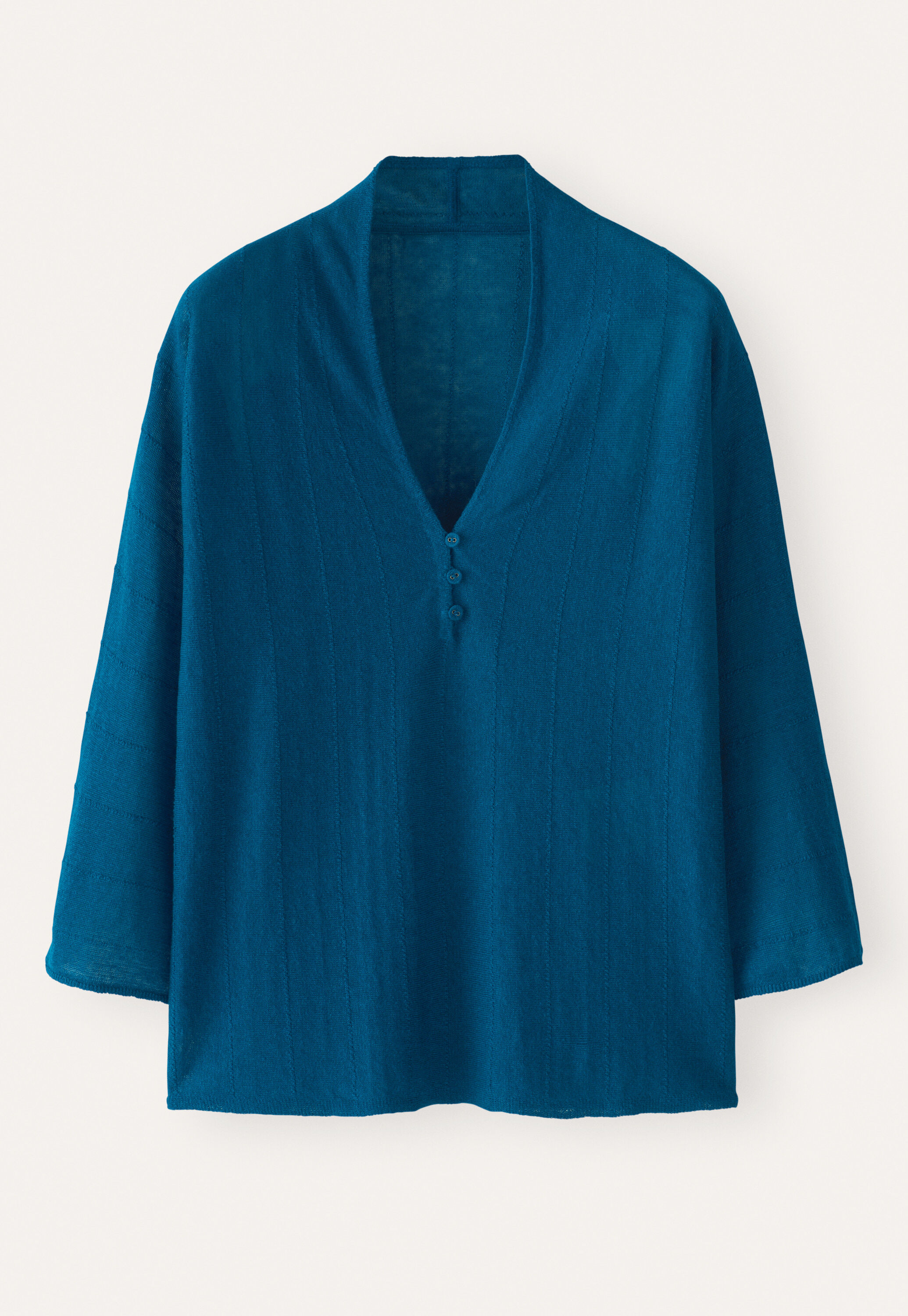 V-neck buttoned sweater