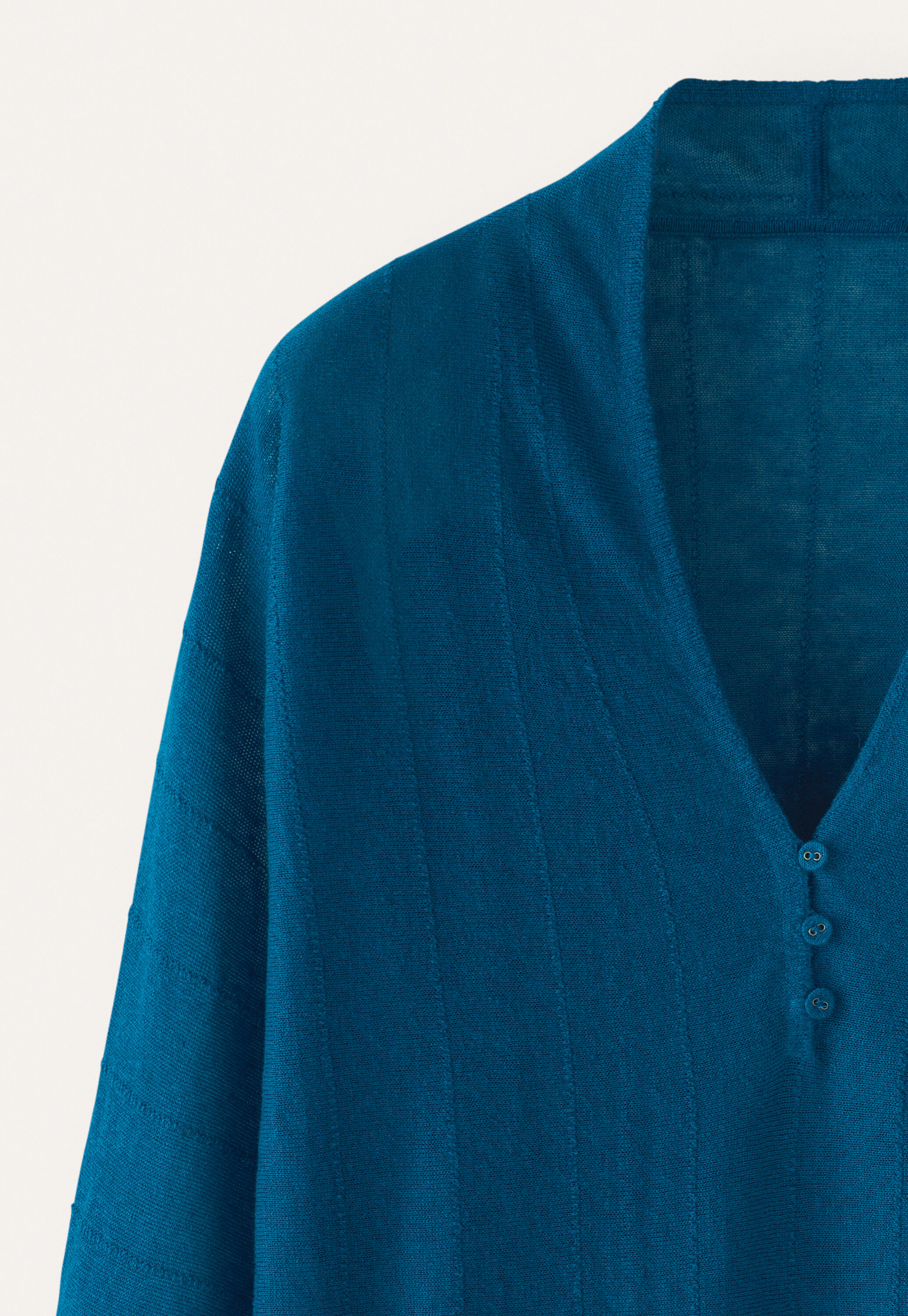 V-neck buttoned sweater