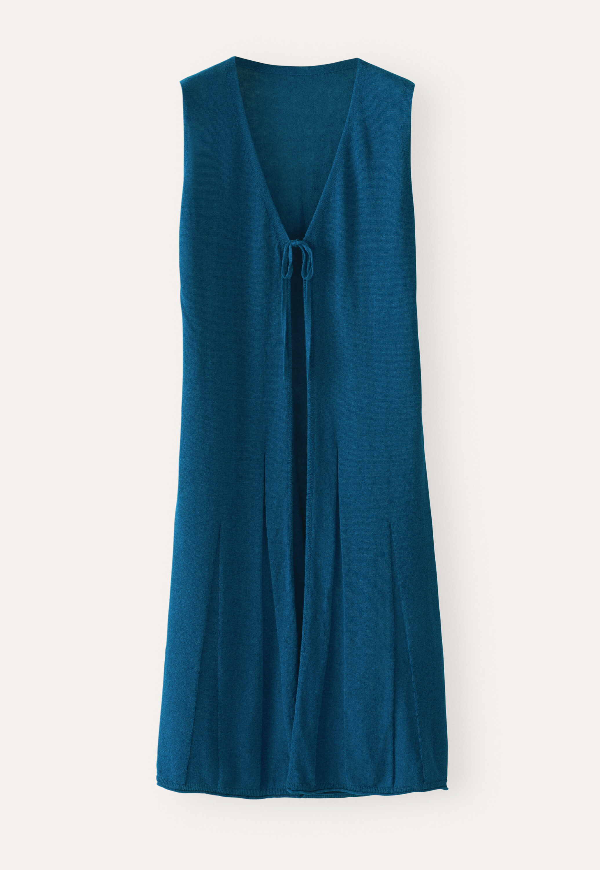 Long knitted waistcoat