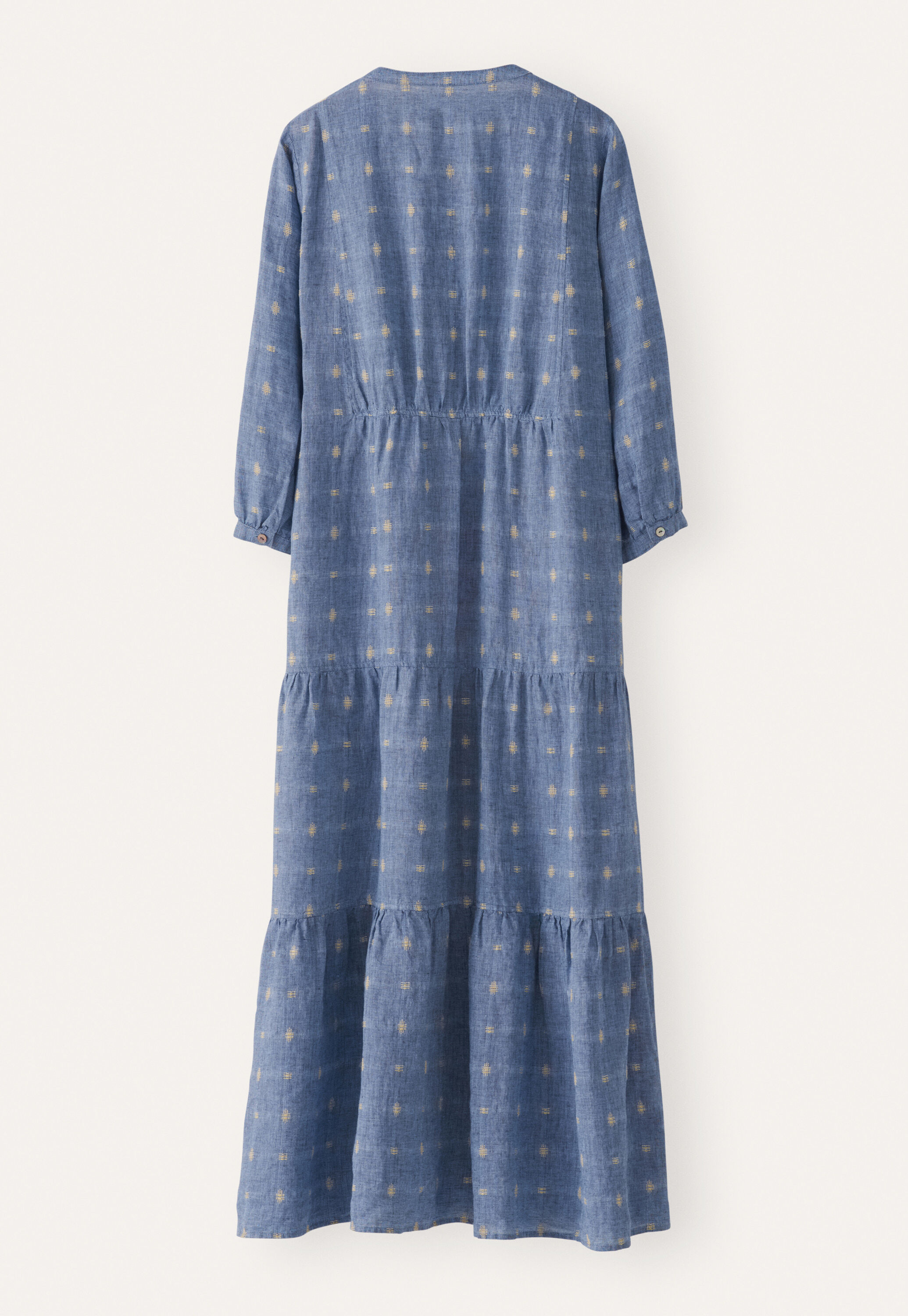 POETRY - Clipped dobby-weave linen dress
