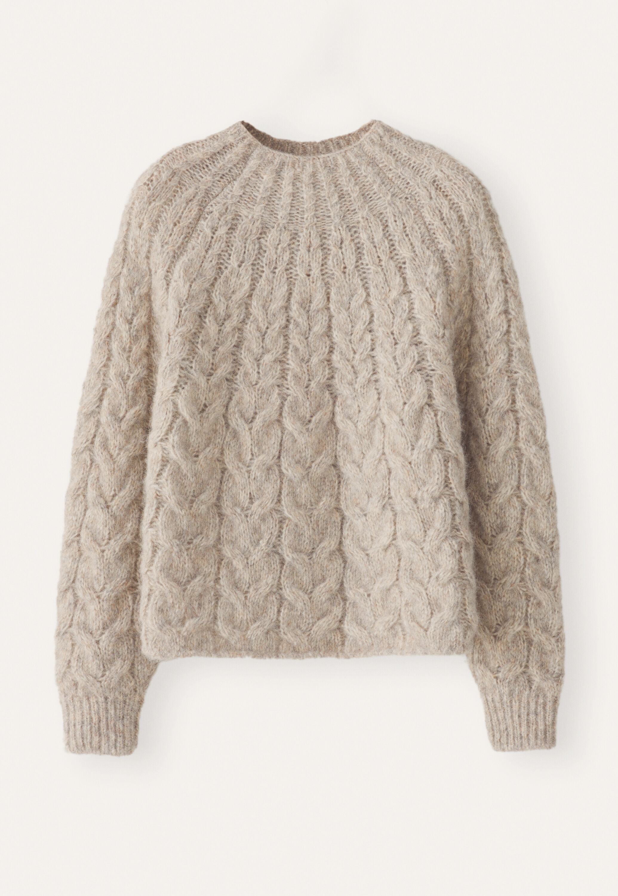 Cable-stitch sweater