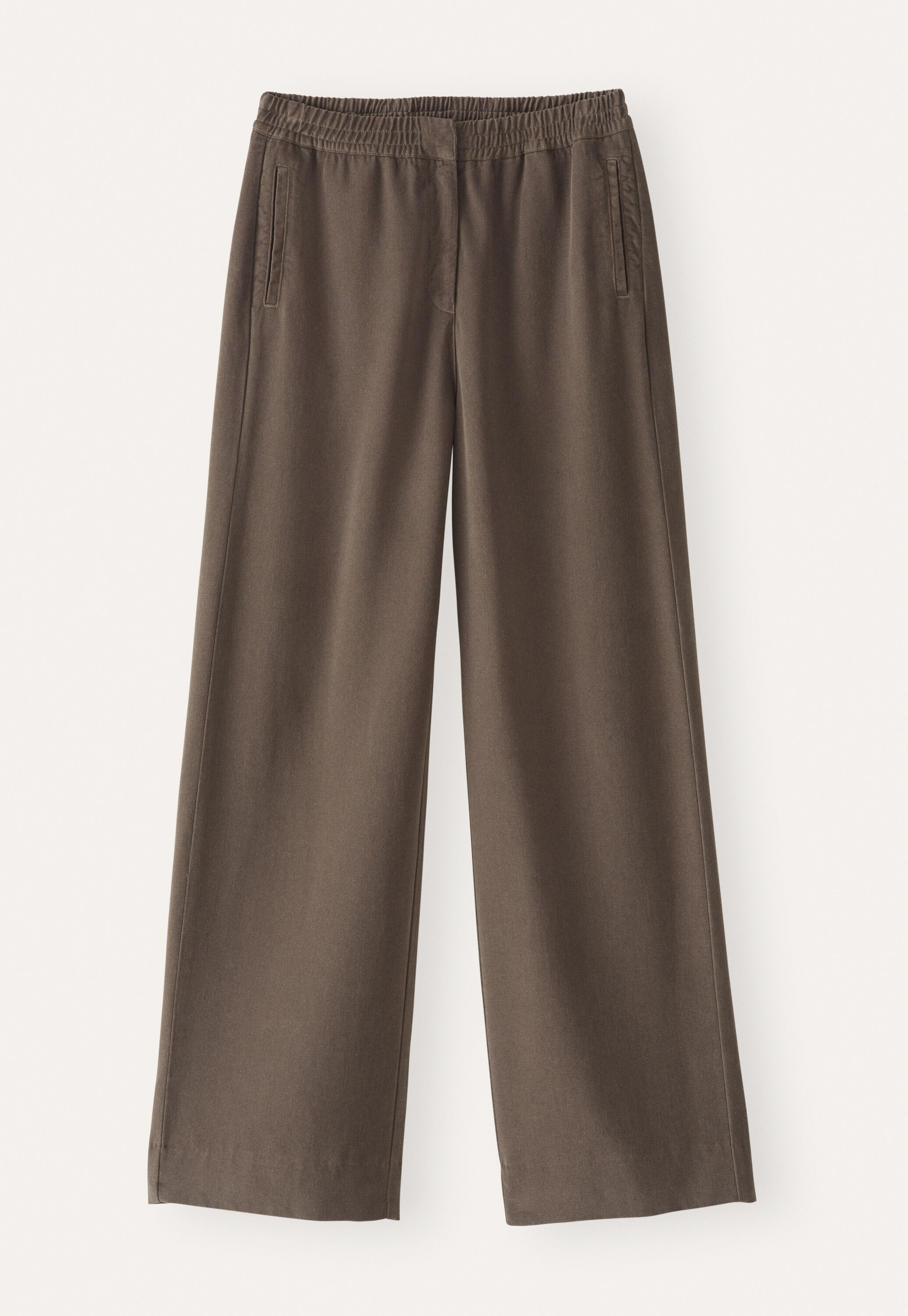 wide-leg trousers, Mink brown, large