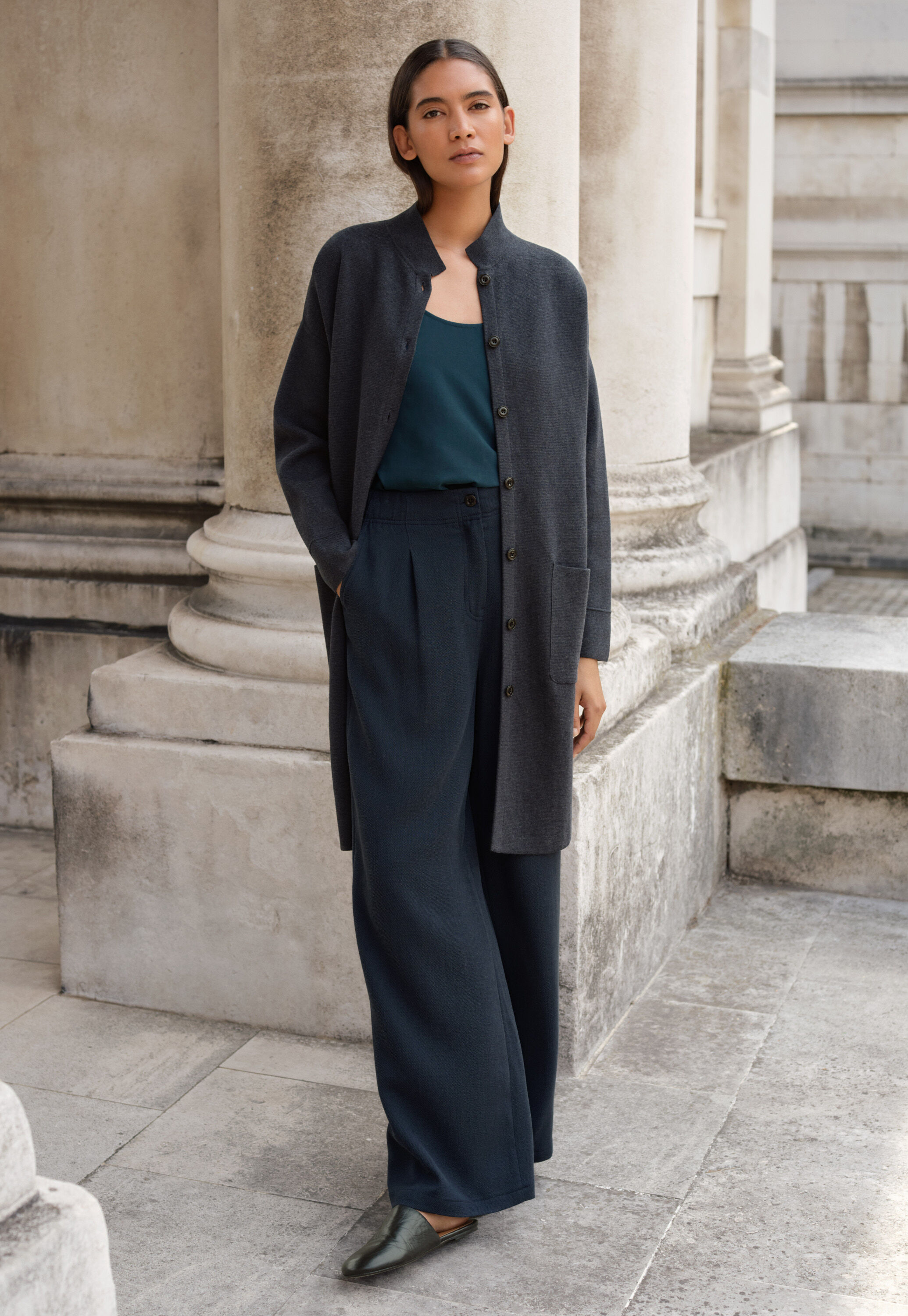 Pleat-front trousers