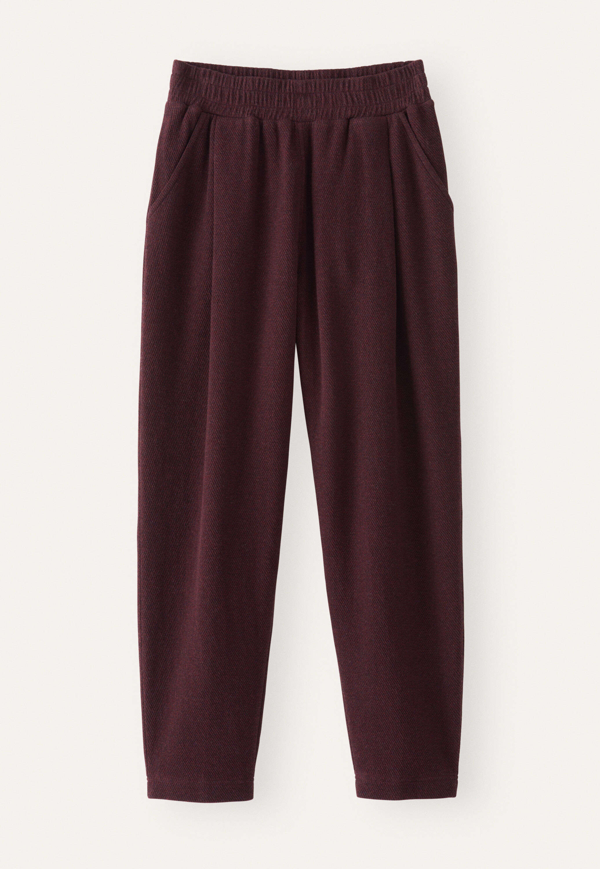 Jersey trousers, Aubergine, large