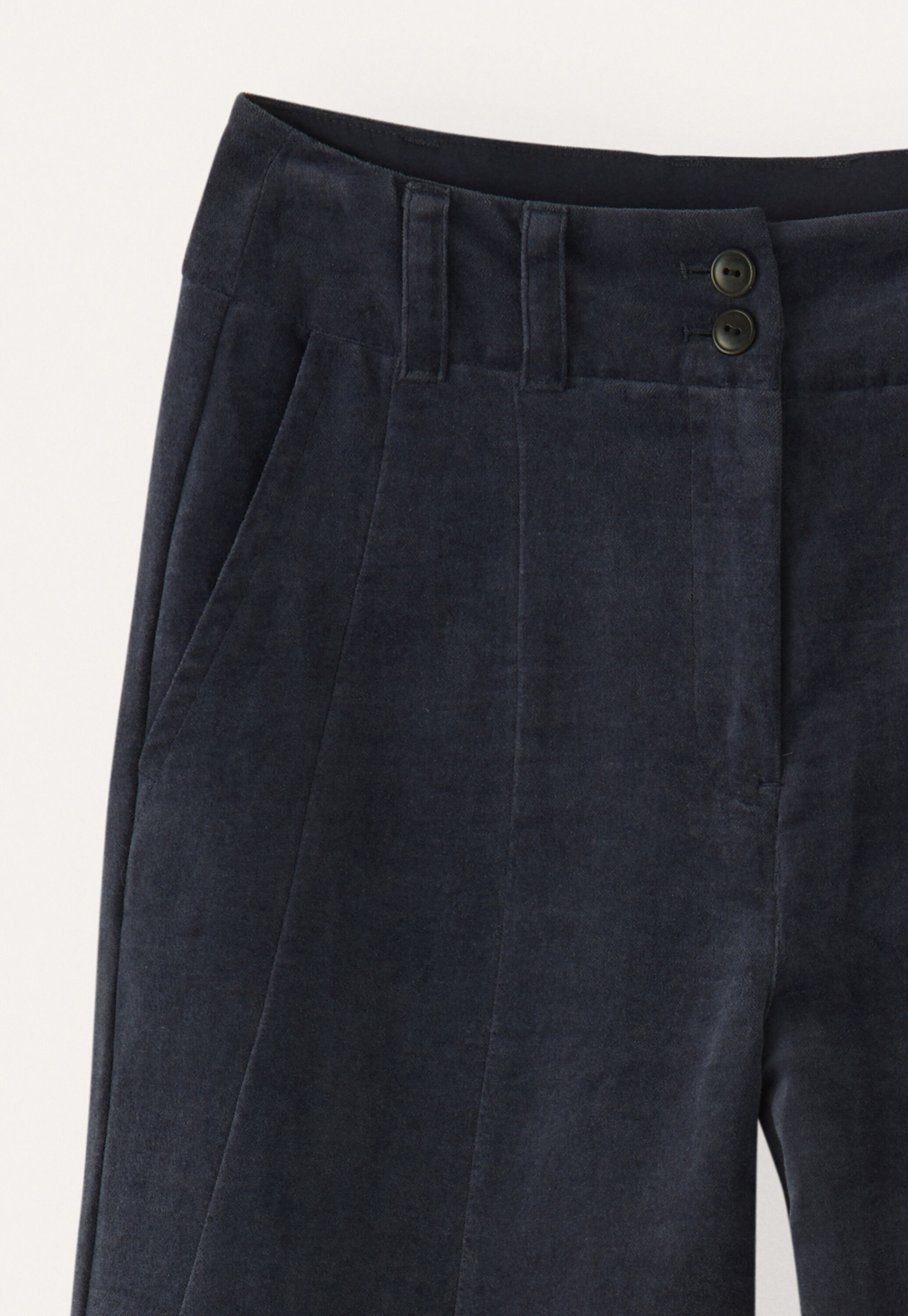 Wide-leg velvet trousers