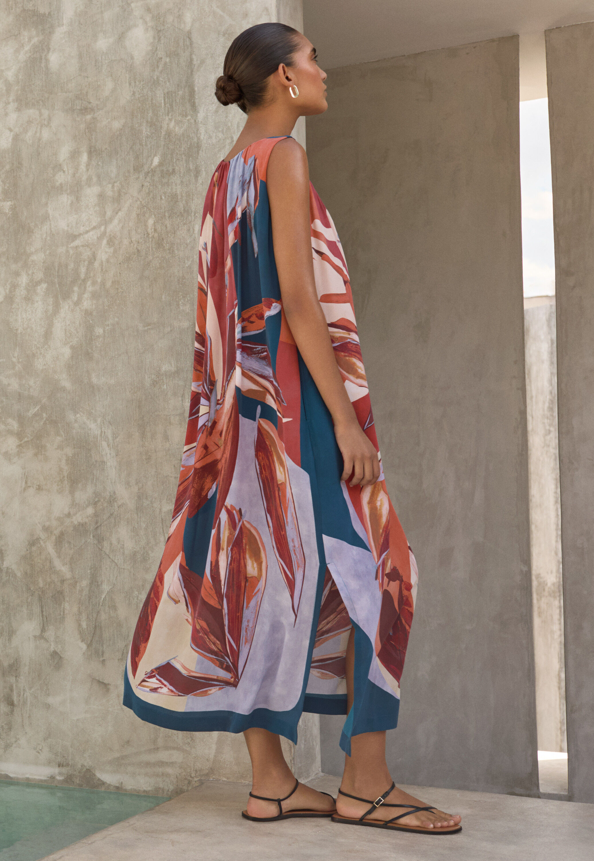 Printed sleeveless dress