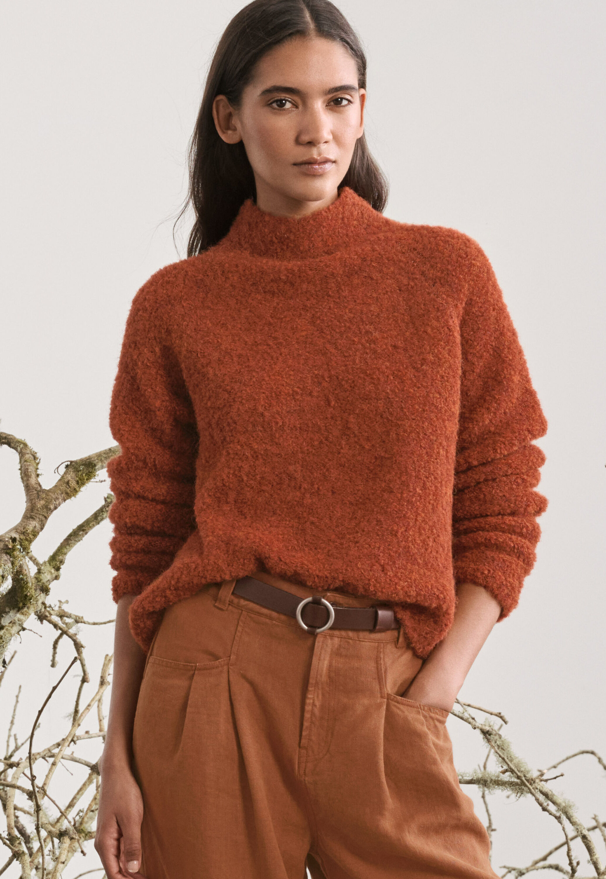 Funnel-neck sweater