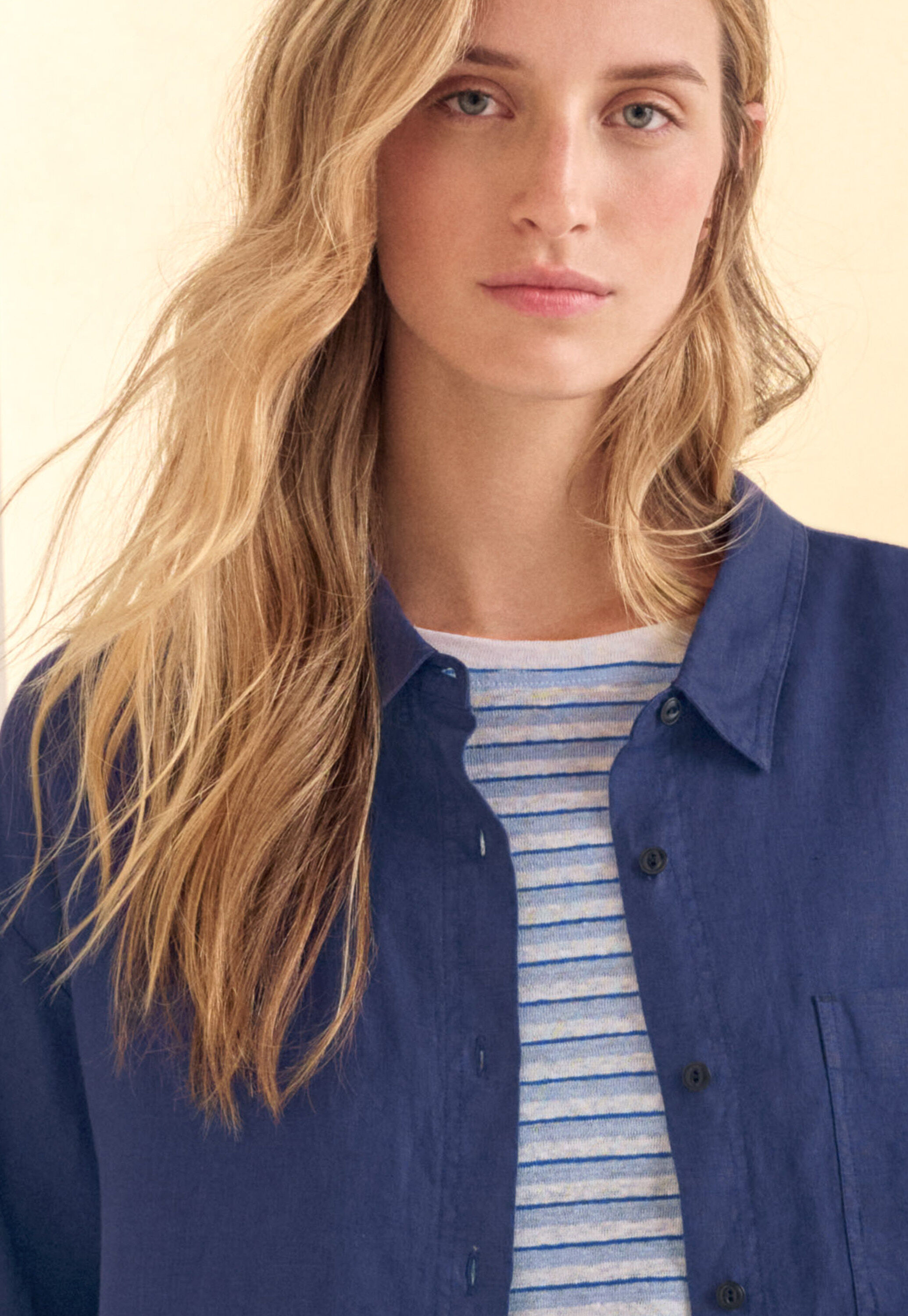Garment-dyed overshirt