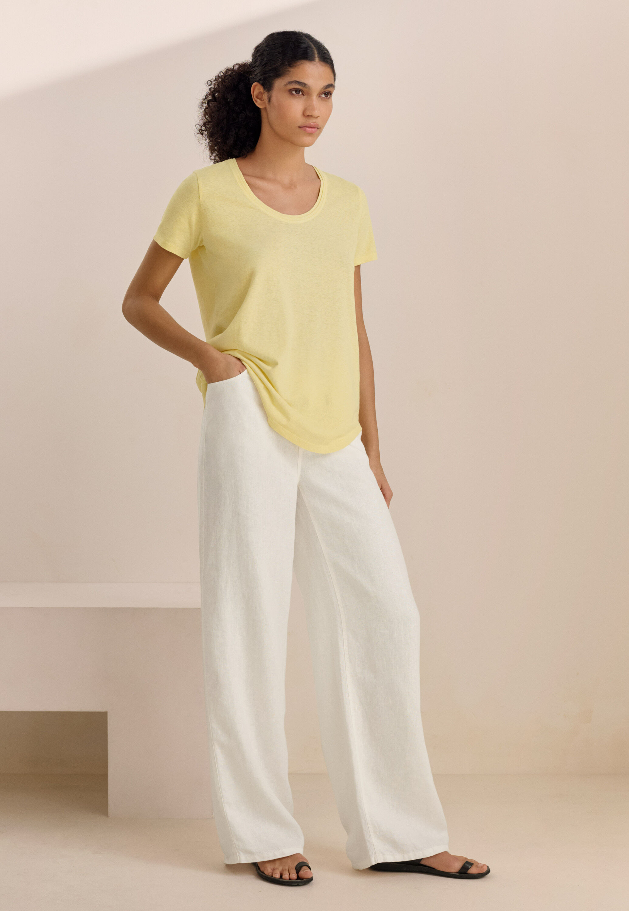 Scoop-neck T-shirt