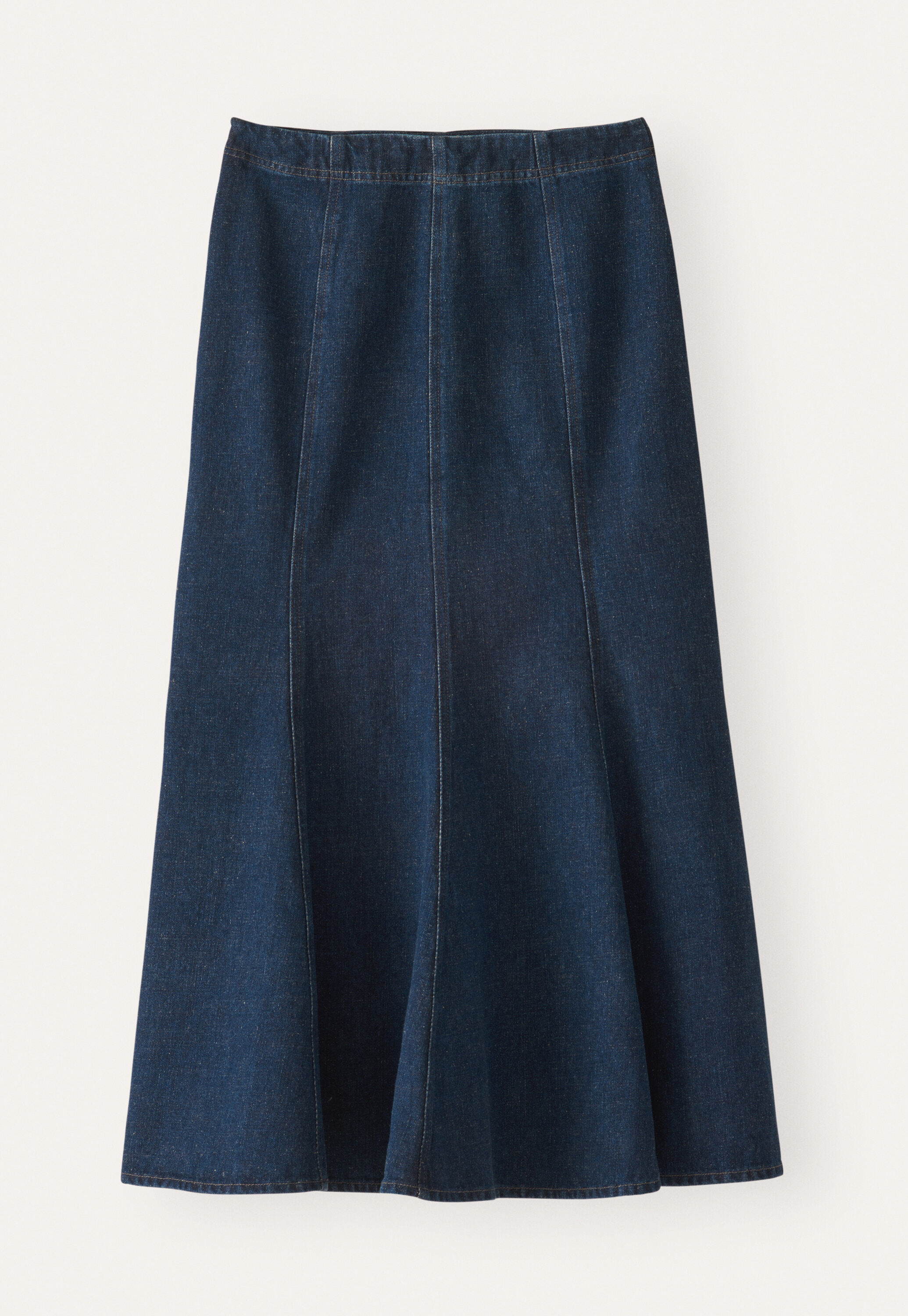 Panelled skirt, Dark denim, large