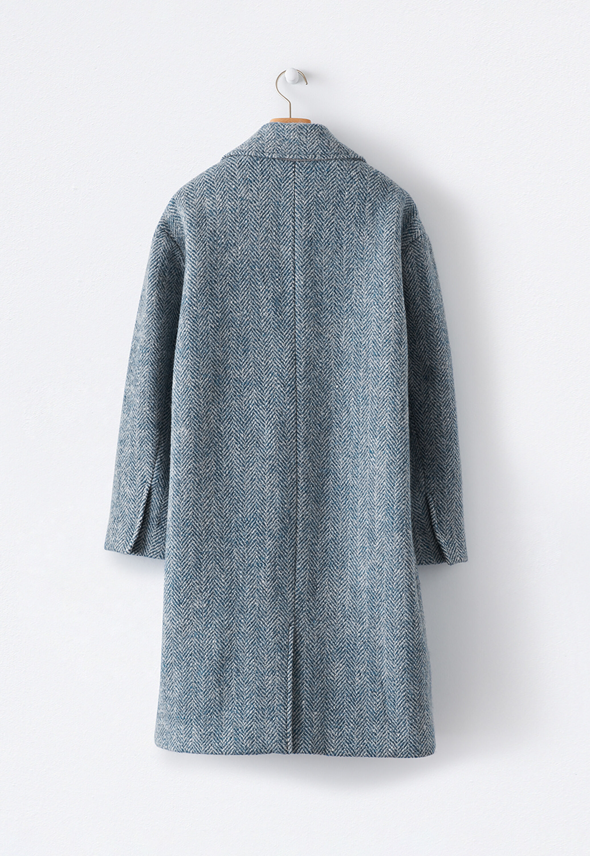 Herringbone wool coat