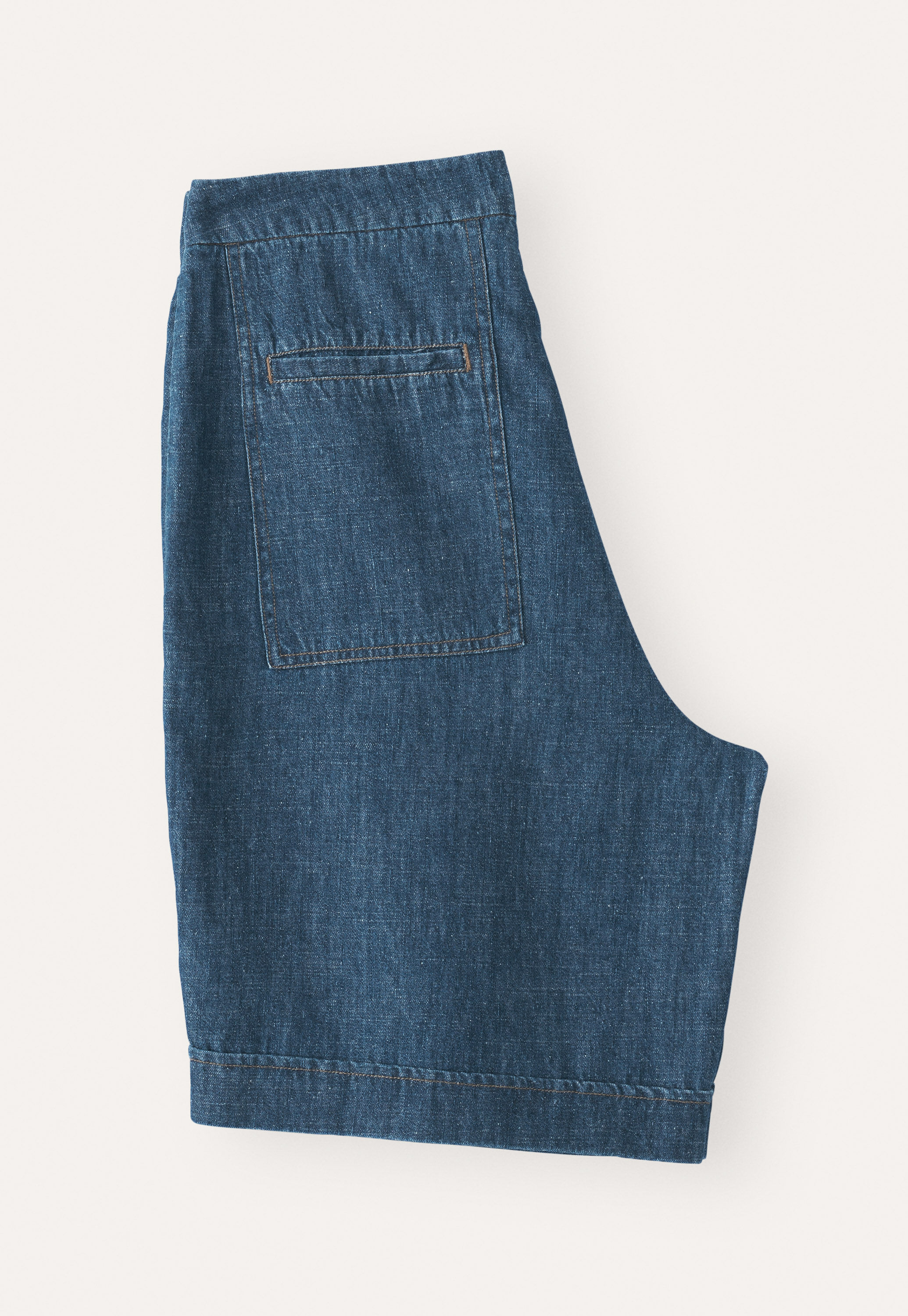 Indigo-dyed shorts