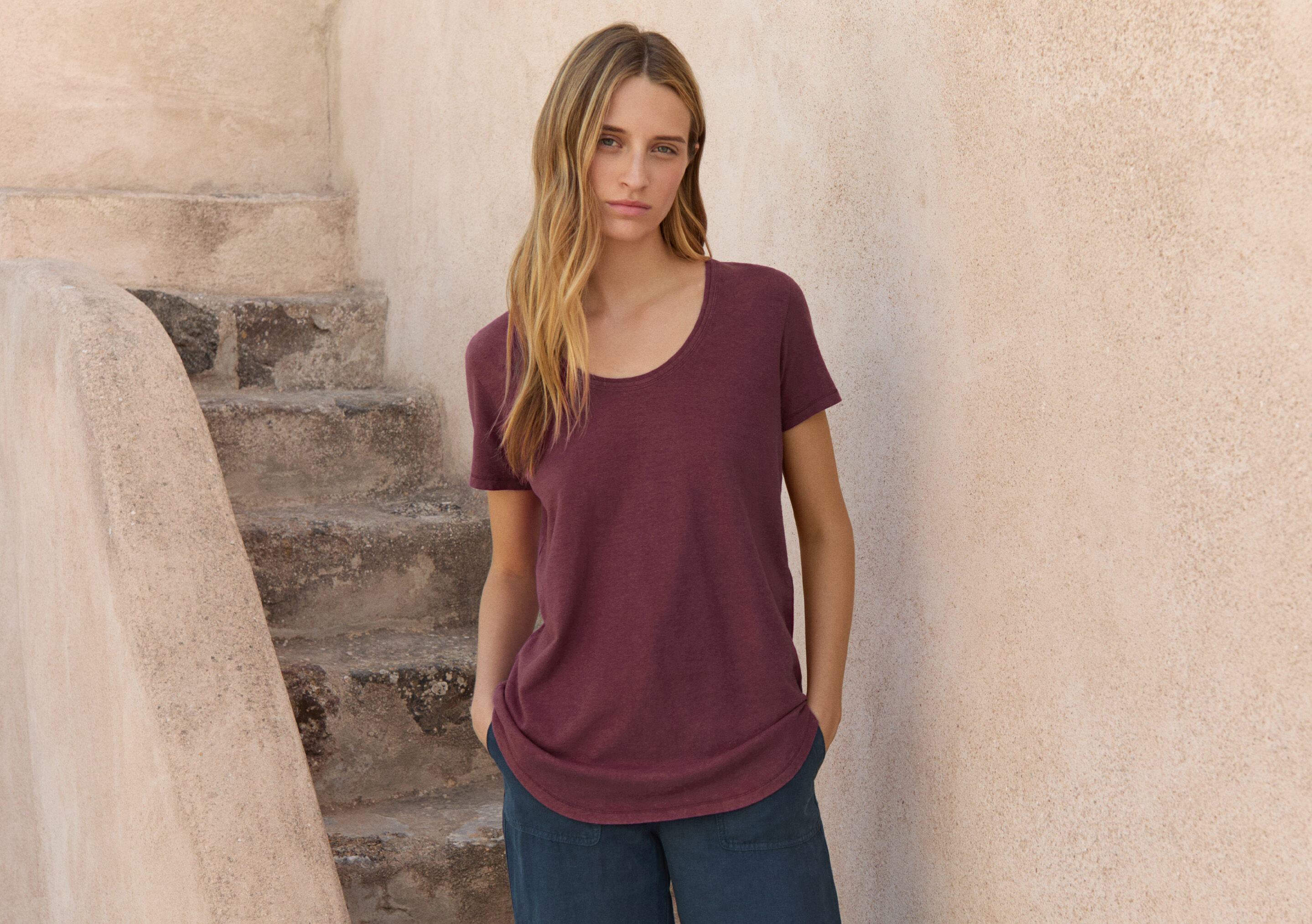 Button-through rib top