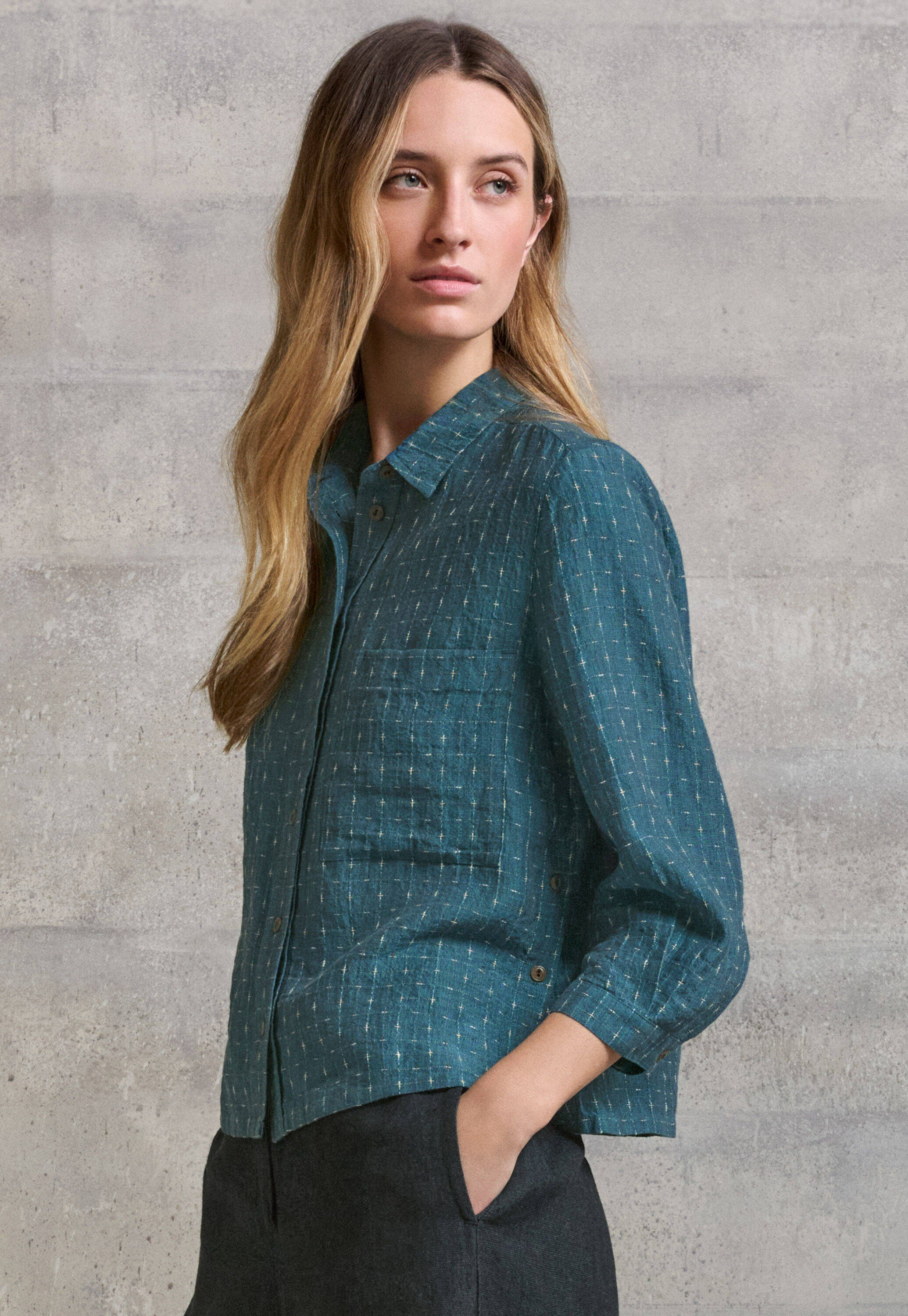 Cross-weave shirt
