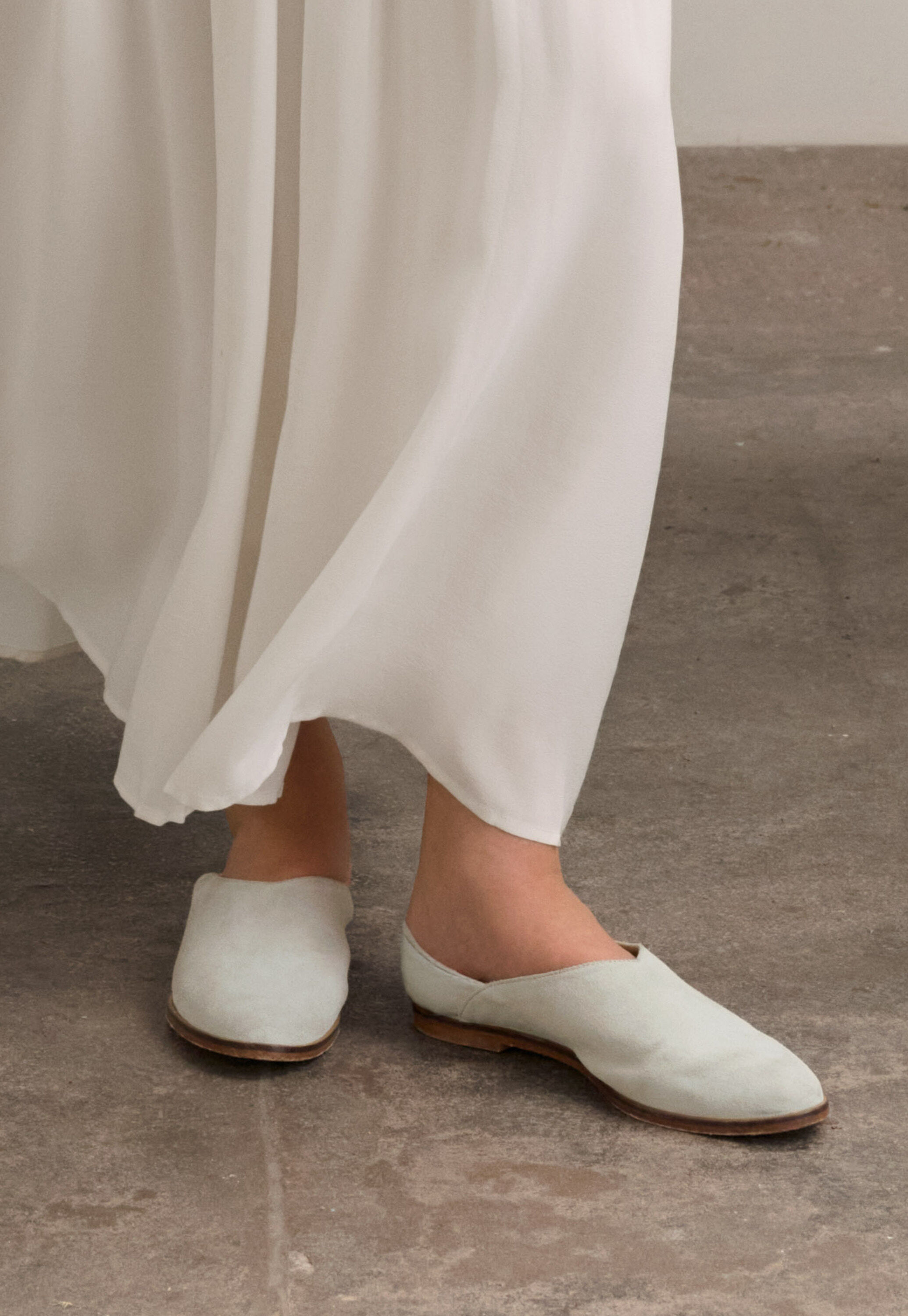 Suede loafers, Stone, large
