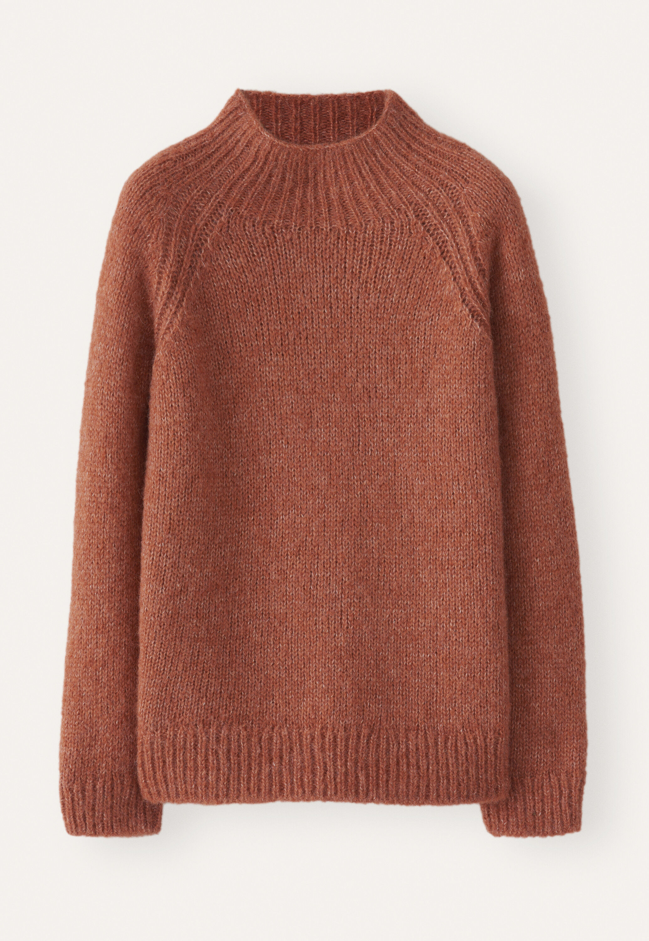 Funnel-neck sweater, Copper orange, large