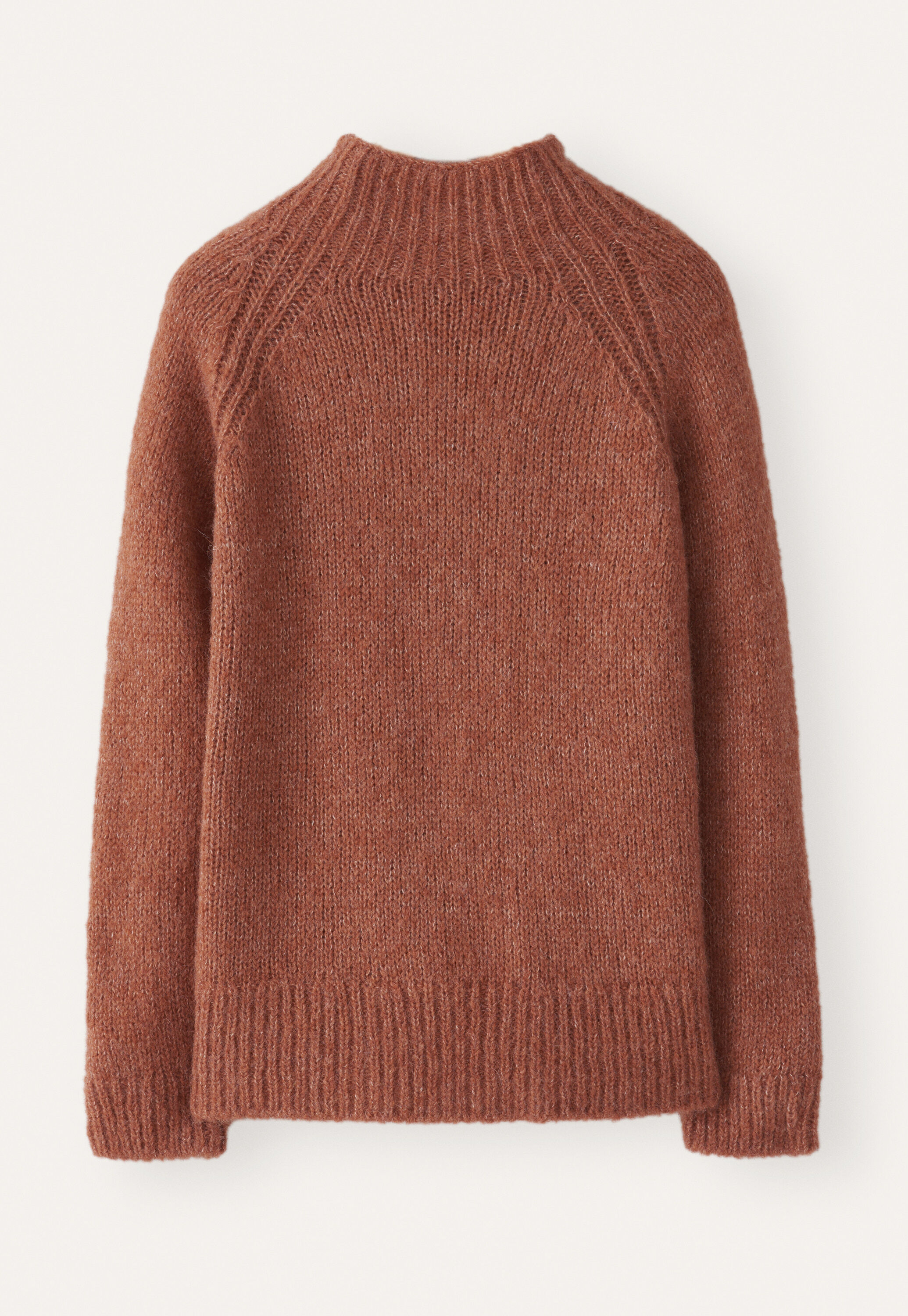 Funnel-neck sweater, Copper orange, large