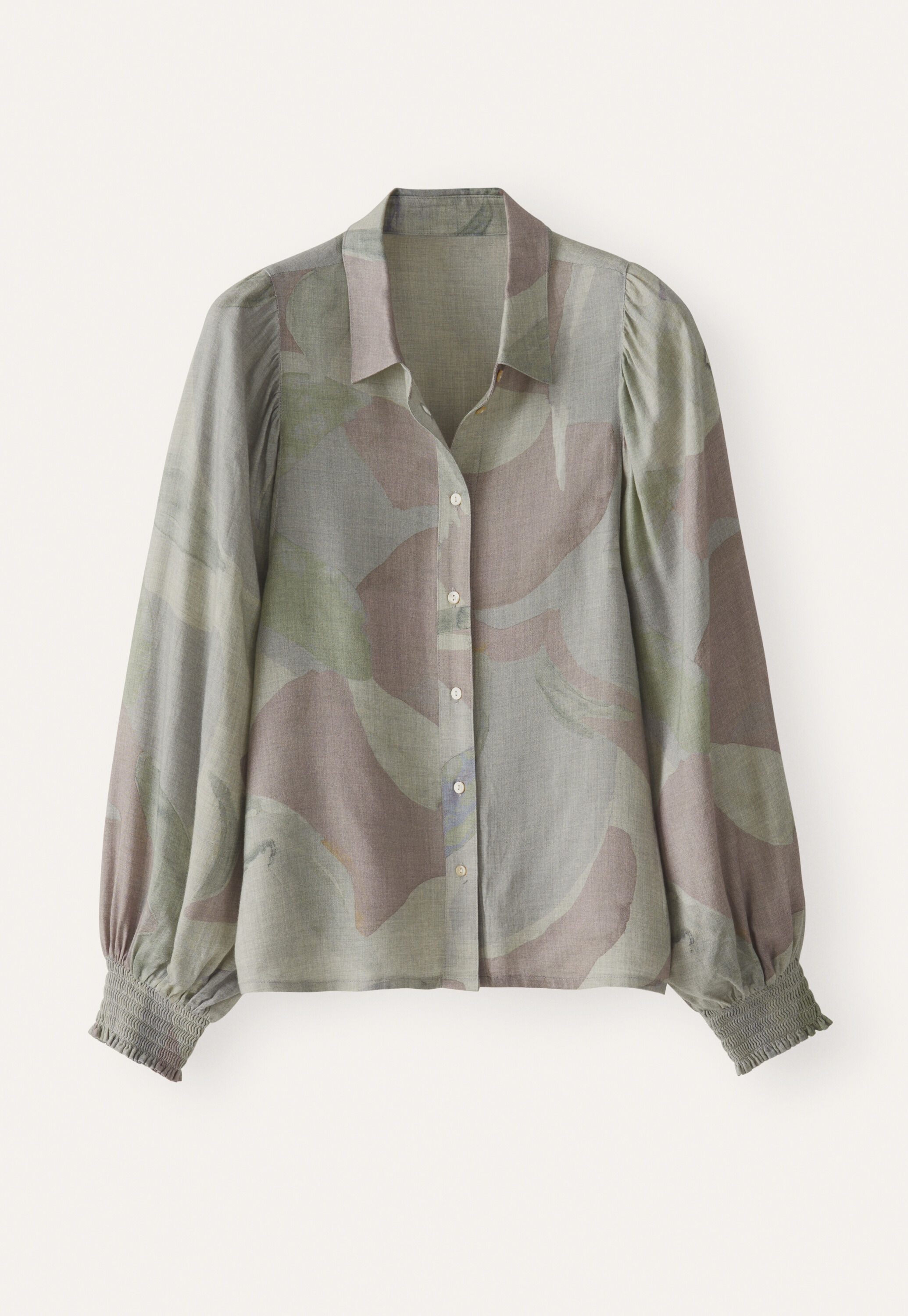Printed blouse, Grey pink, large