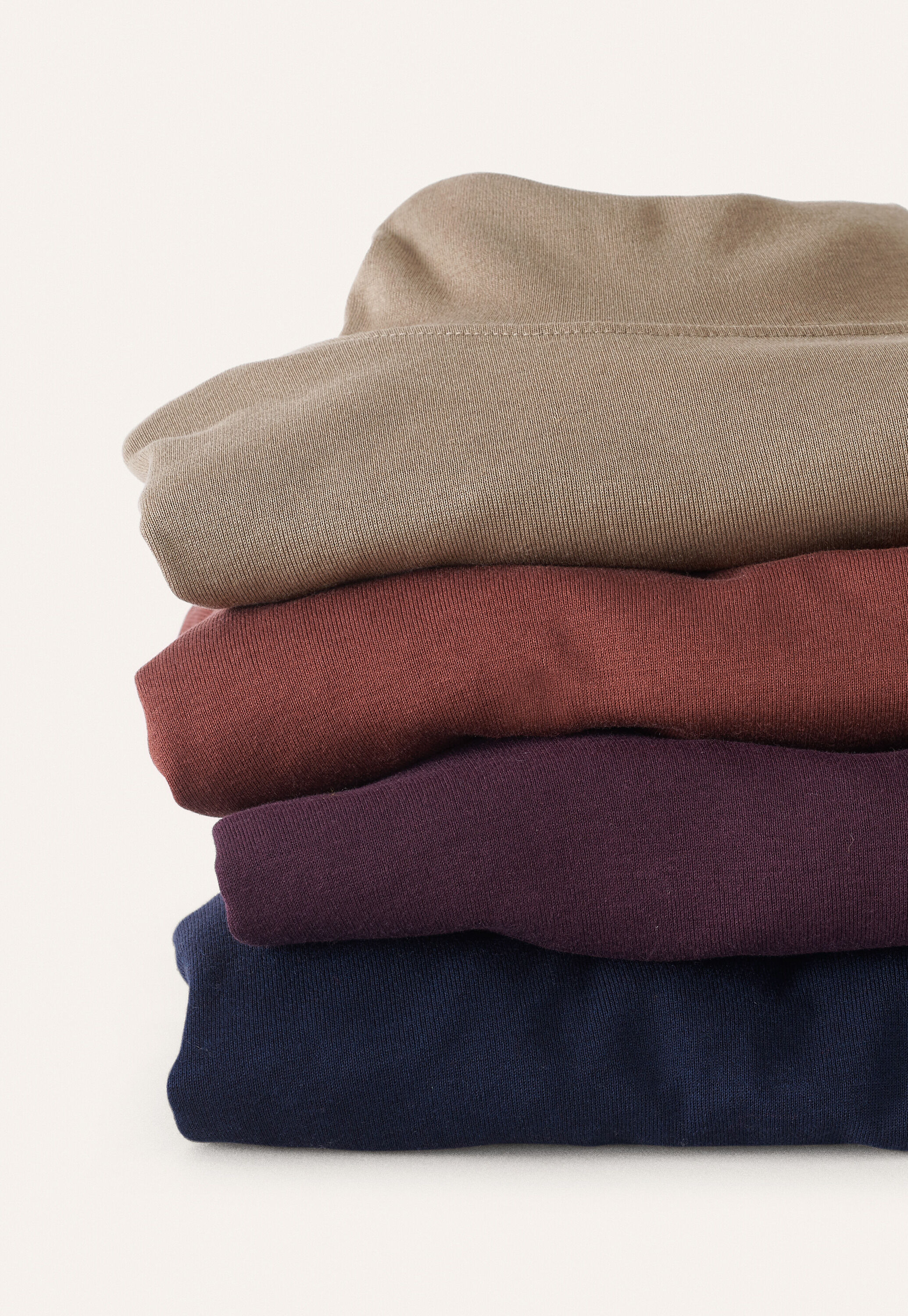 high-neck jersey top