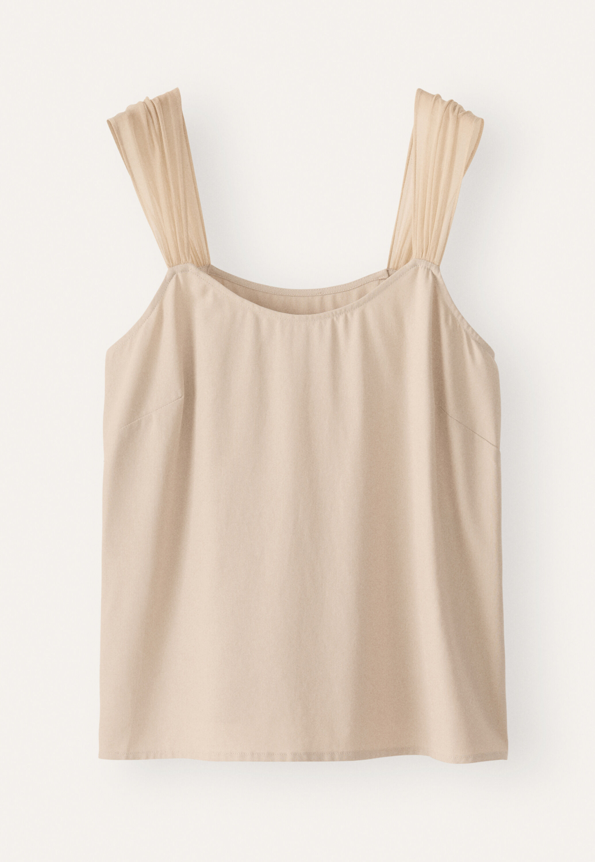 Chiffon strap camisole, Soft fawn, large