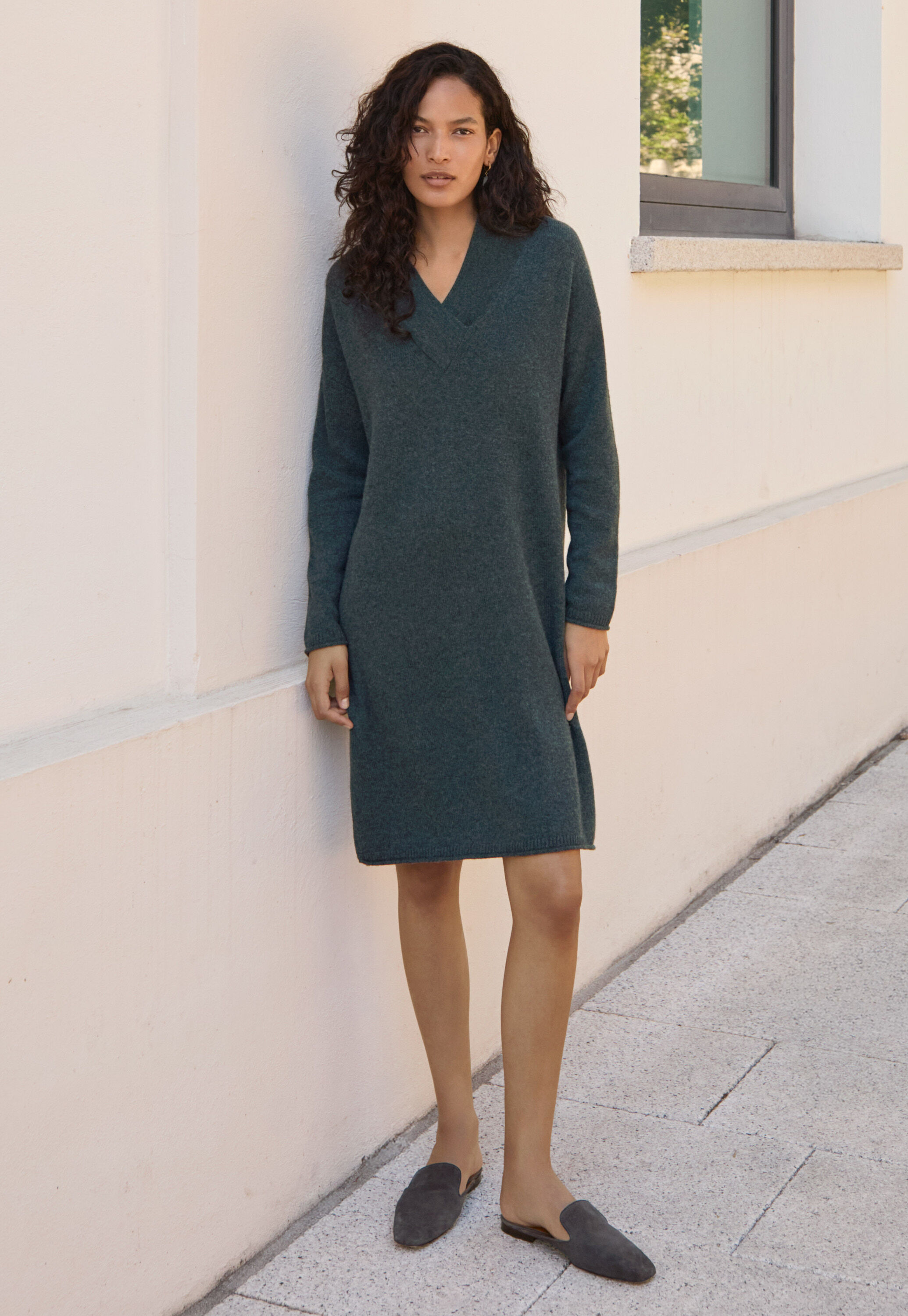Funnel-neck sweater