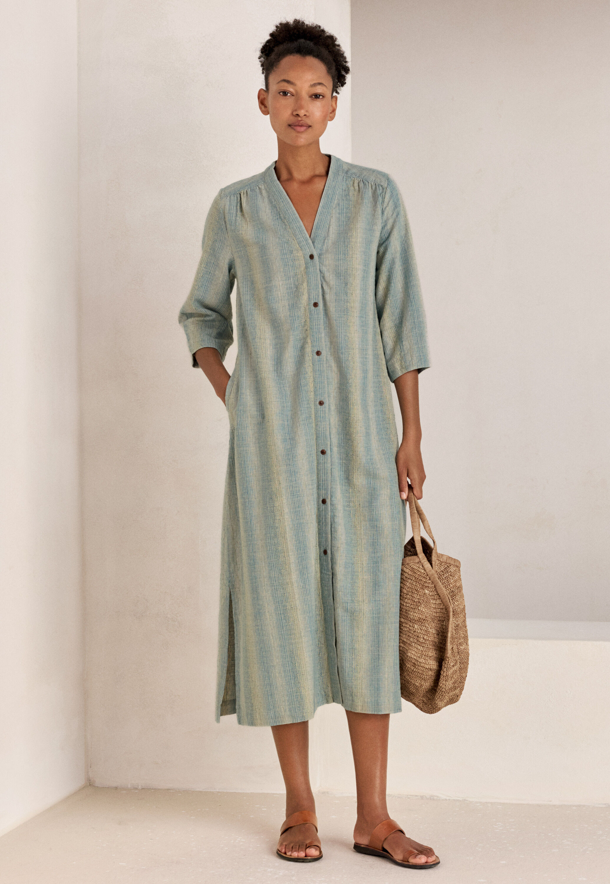 Button-through dress