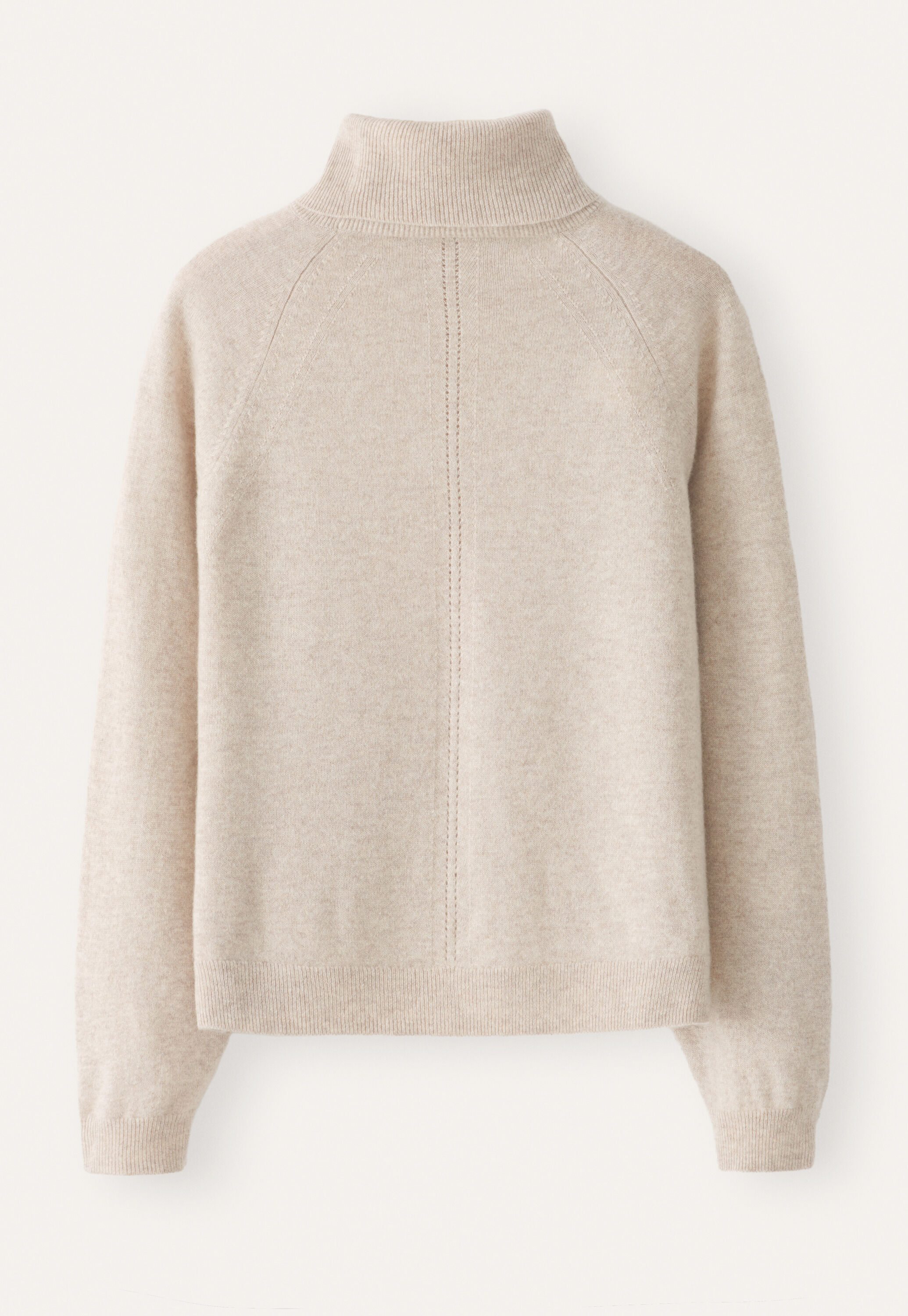 Roll-neck sweater, Ecru fawn, large