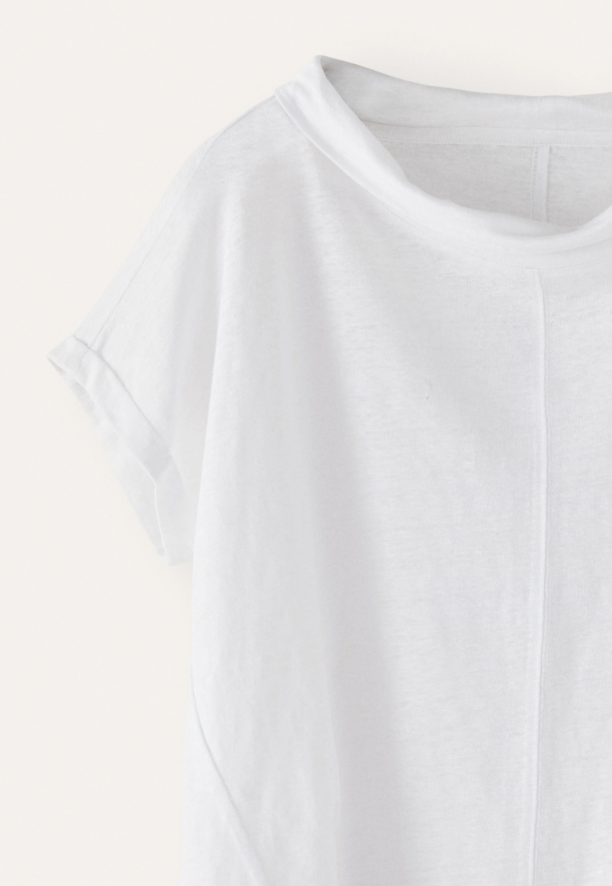 Turned-over neck top