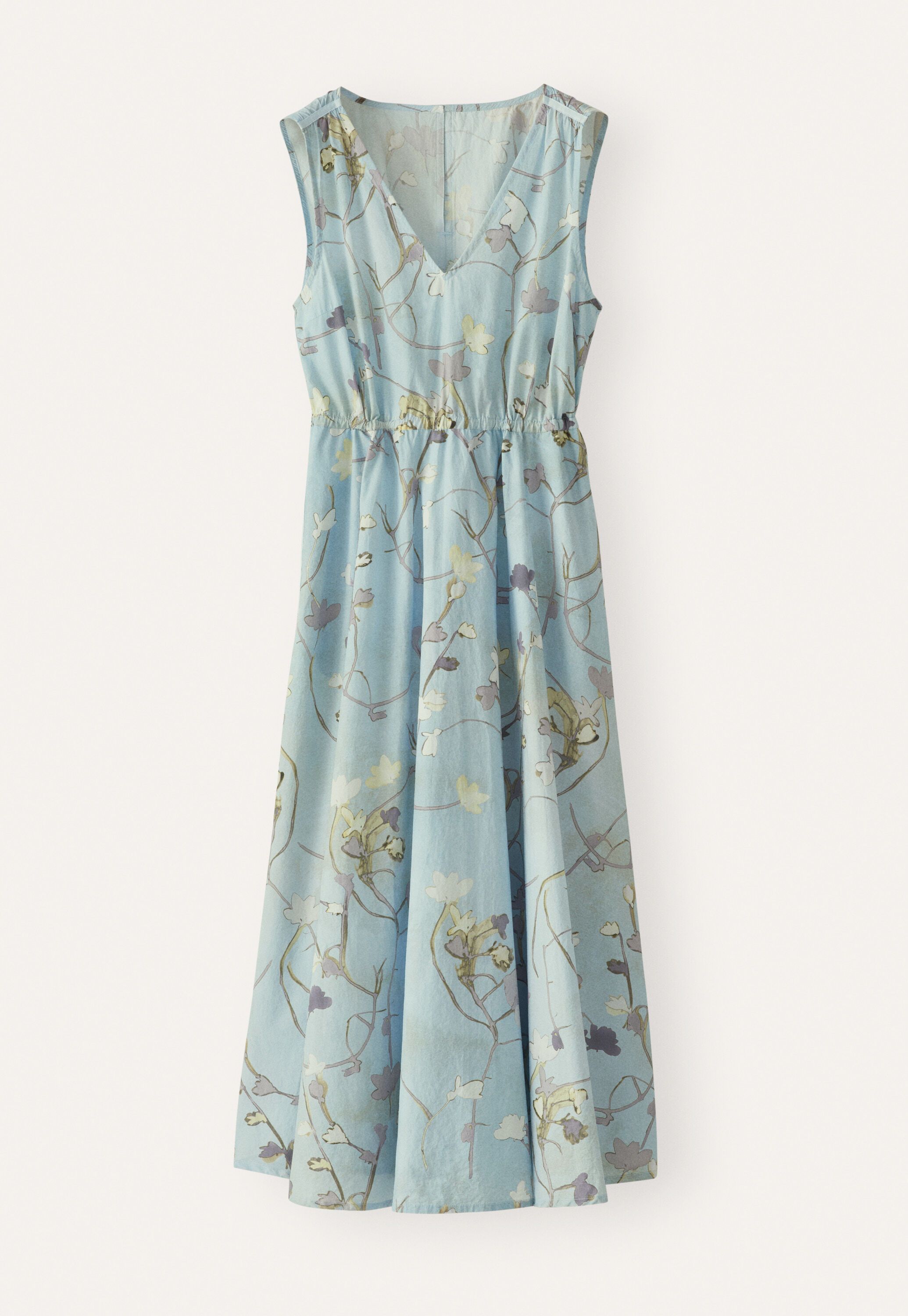 Printed v-neck dress