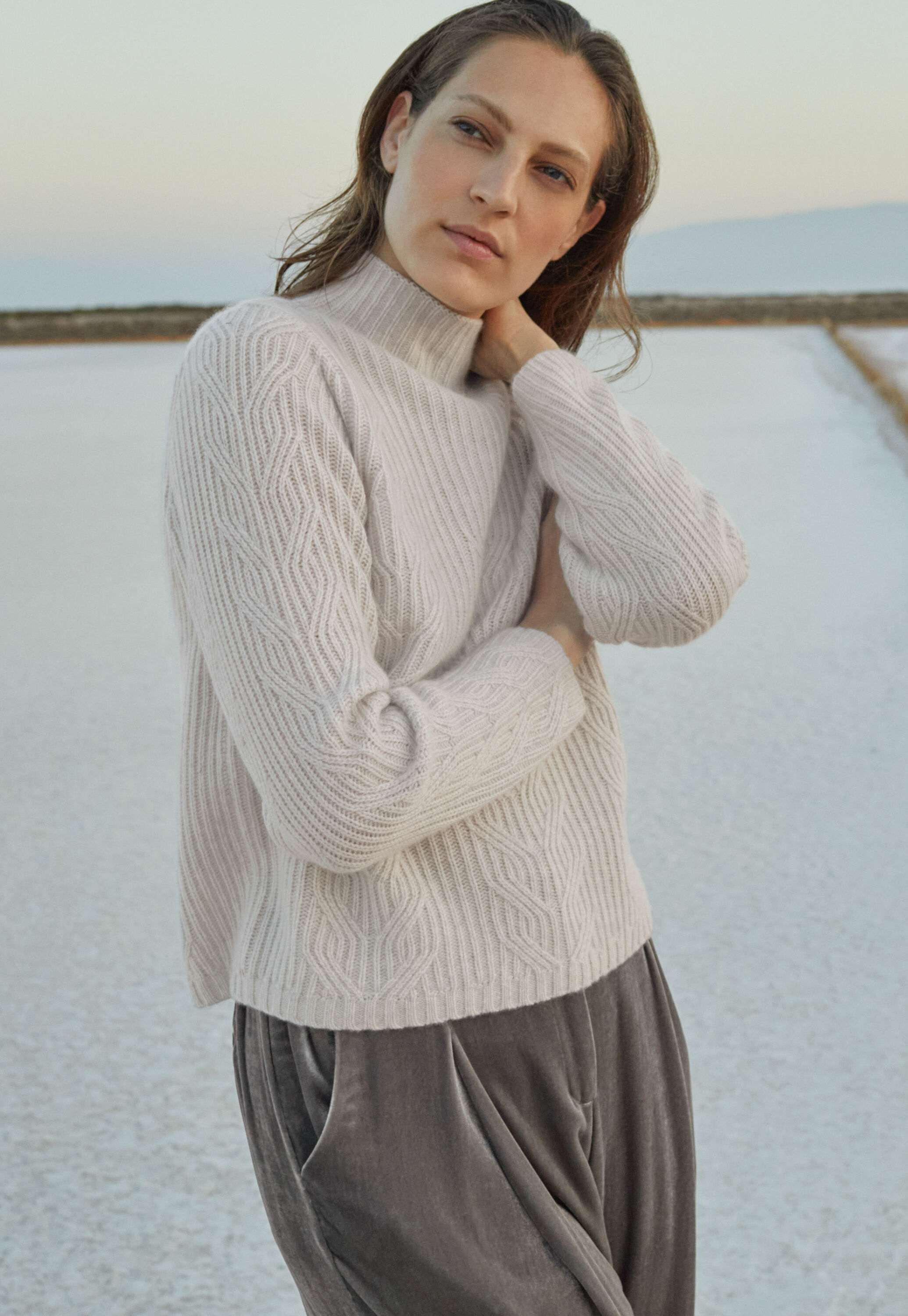 Cable sweater