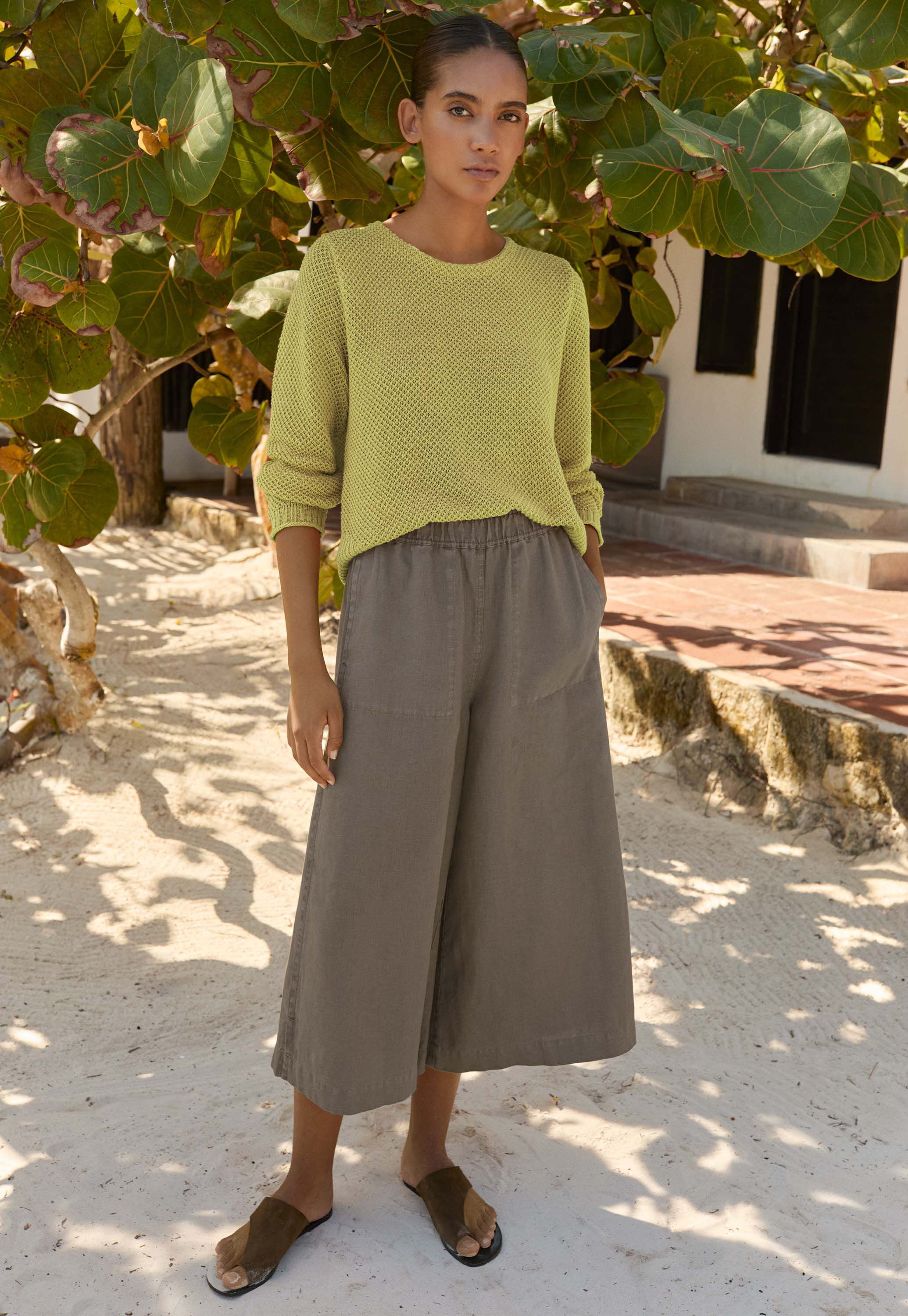 Moss-stitch sweater