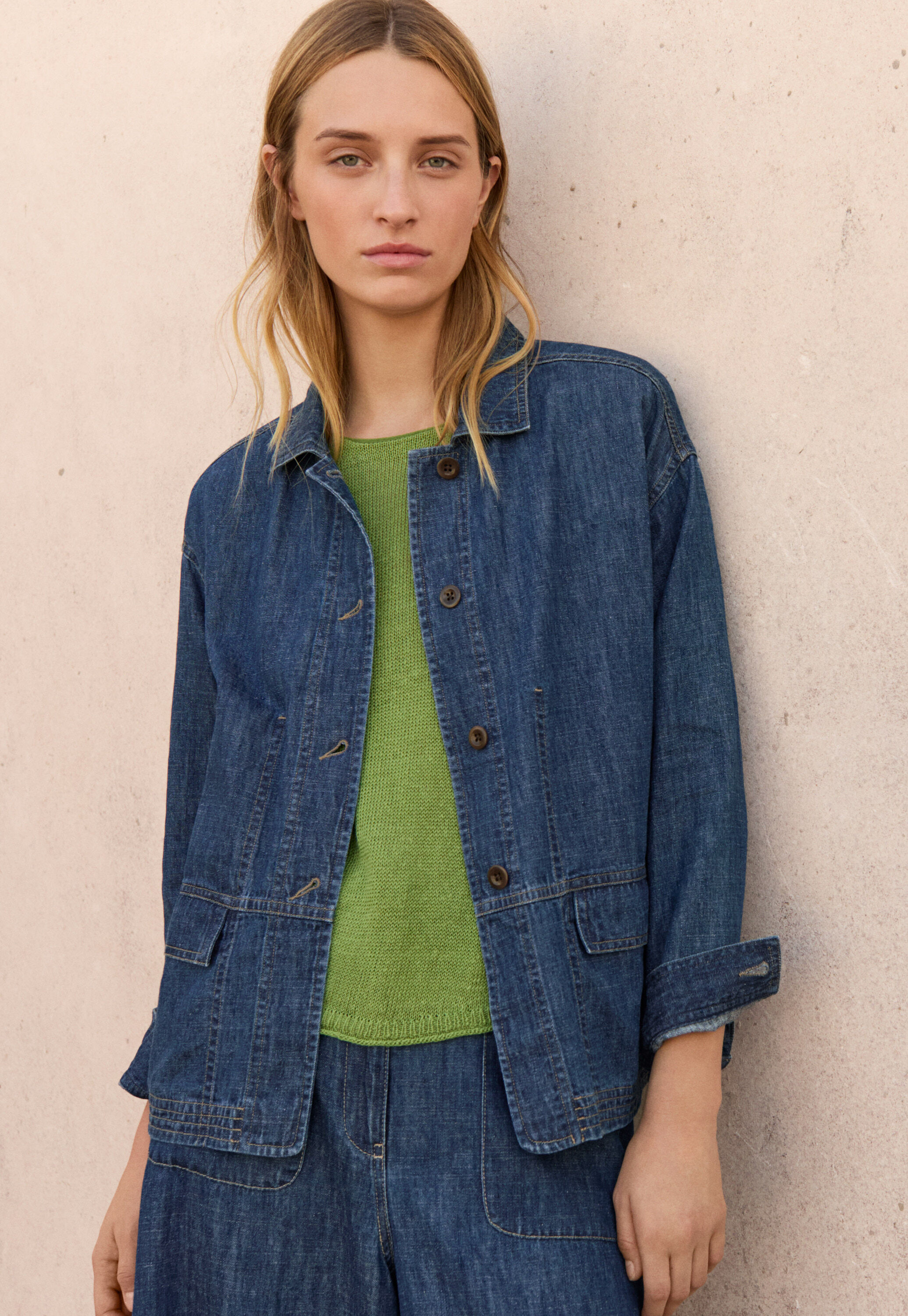Indigo boxy jacket