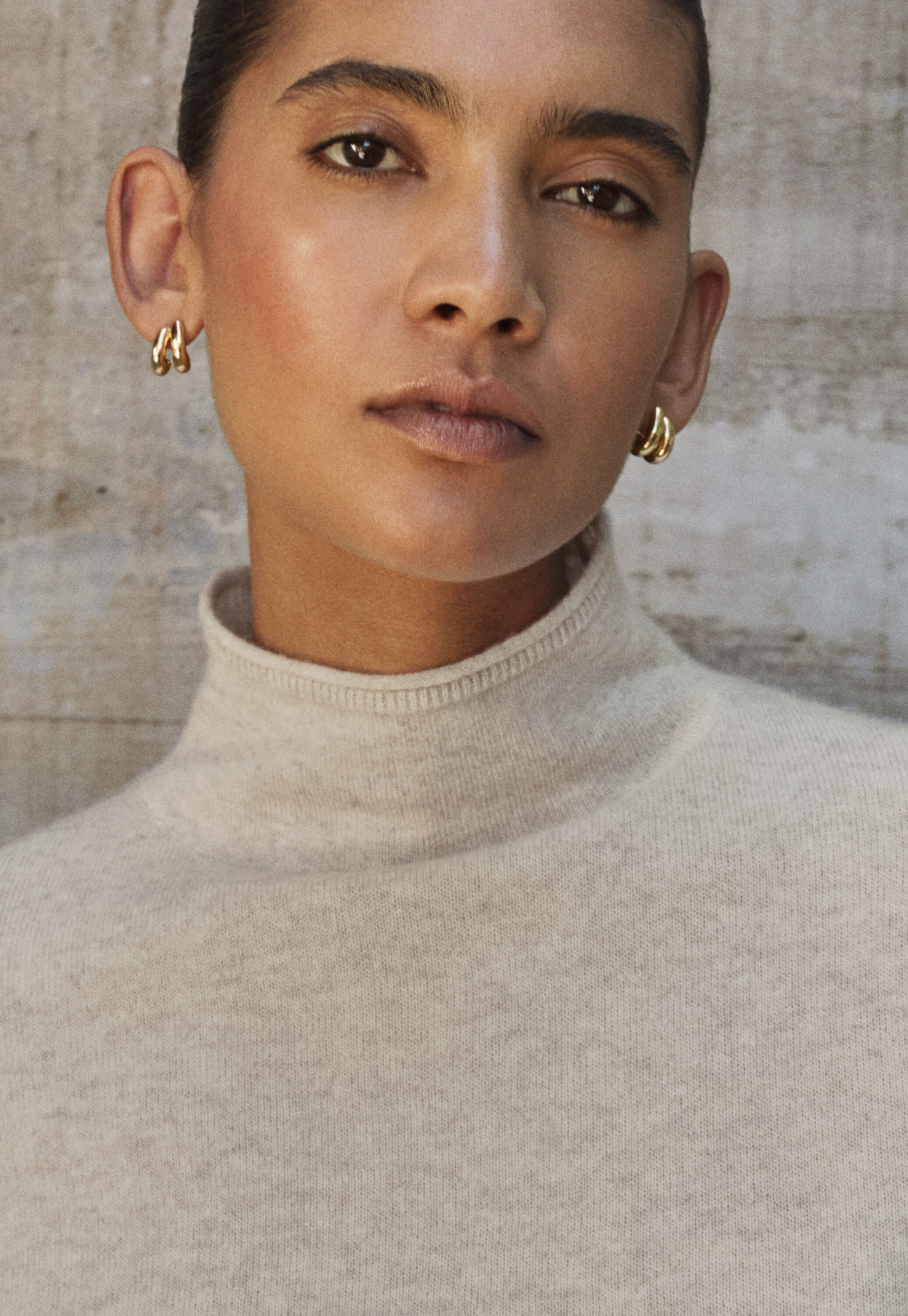 Slim funnel-neck sweater