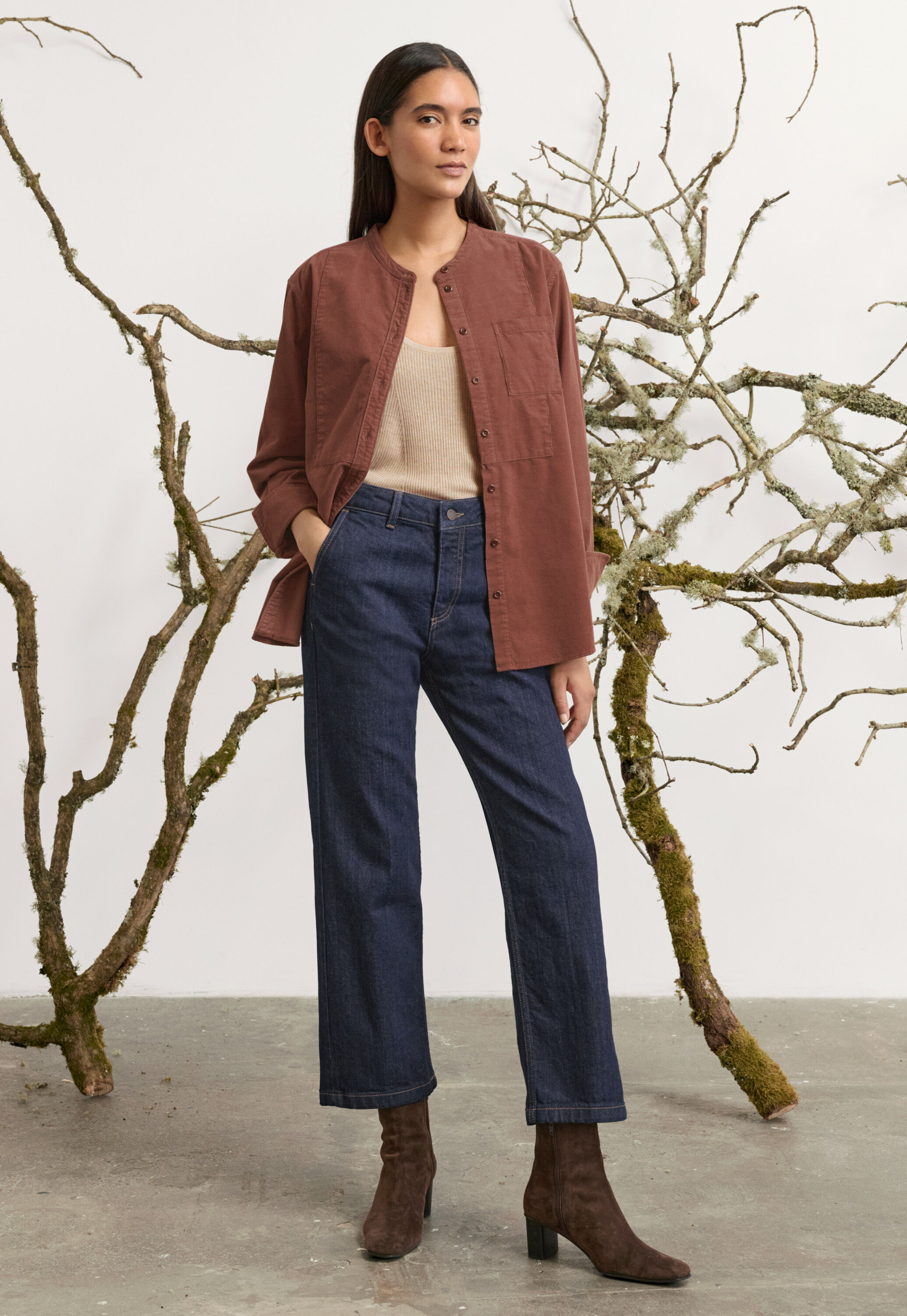 Denim cropped jeans
